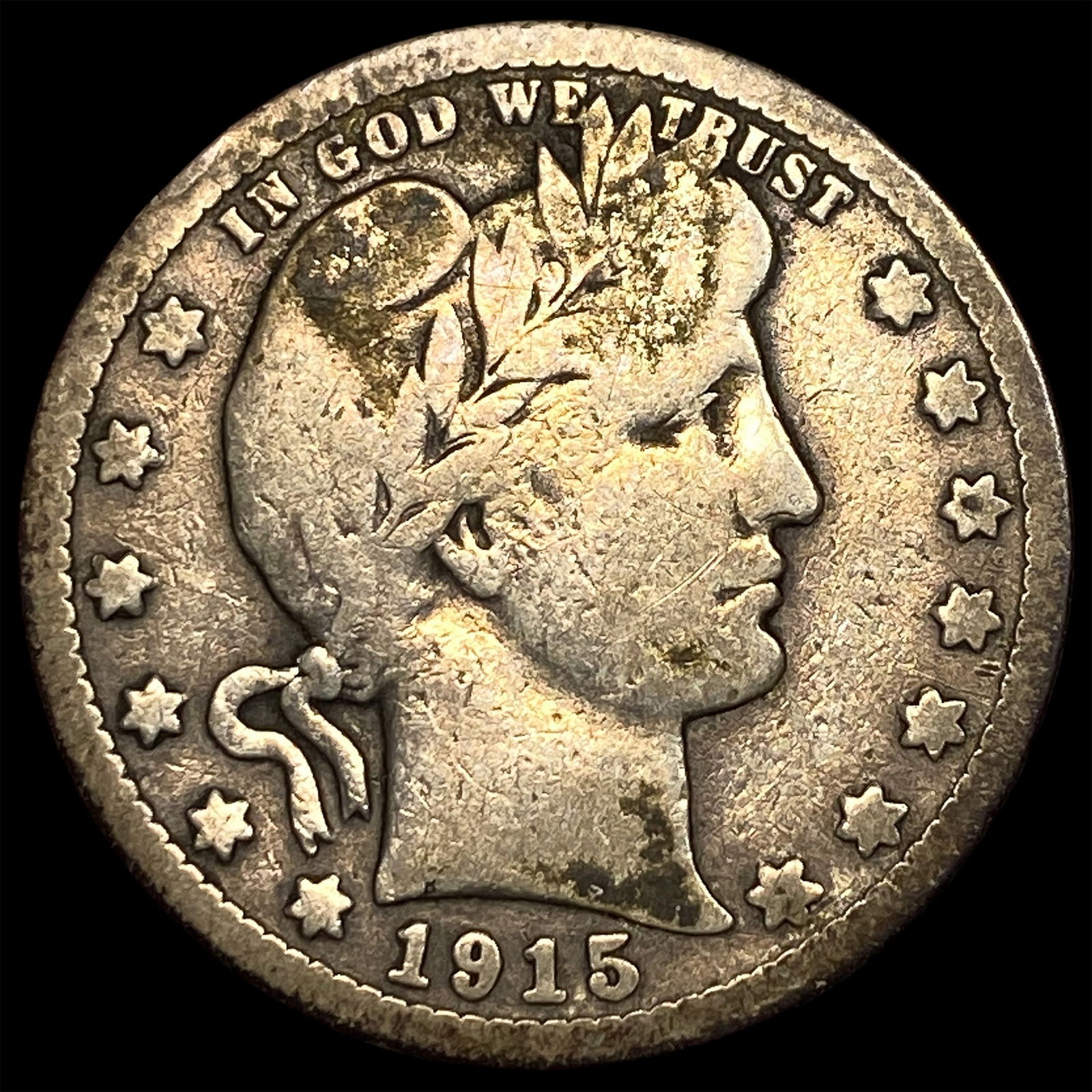 1915-D Silver Barber Quarter LIGHTLY CIRCULATED: 1915-D Silver Barber Quarter LIGHTLY CIRCULATED