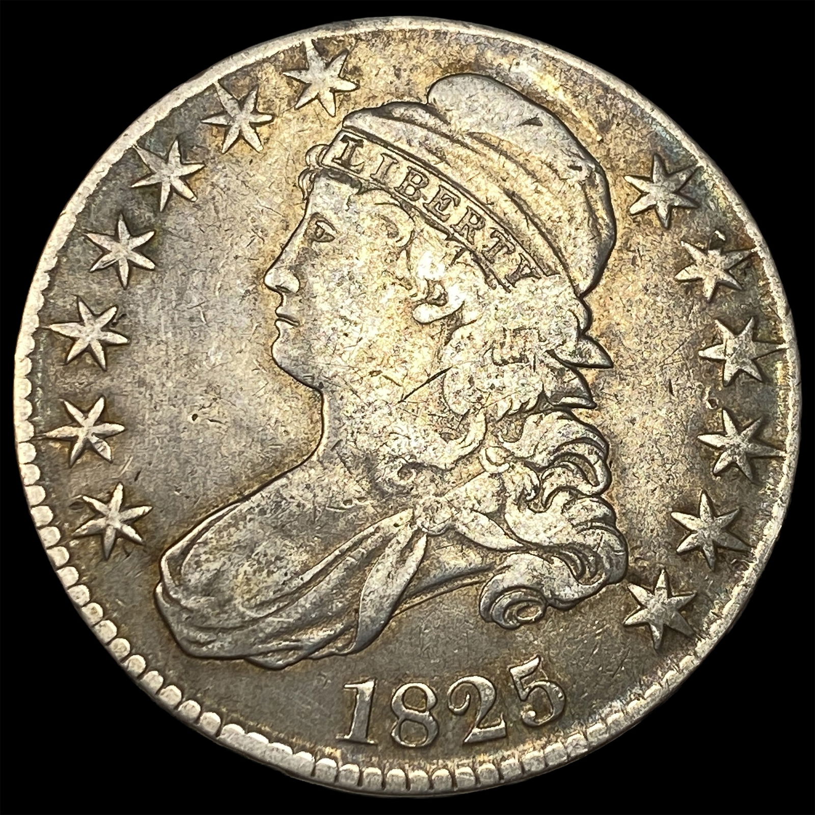 1825 Capped Bust Half Dollar LIGHTLY CIRCULATED (1 of 2)