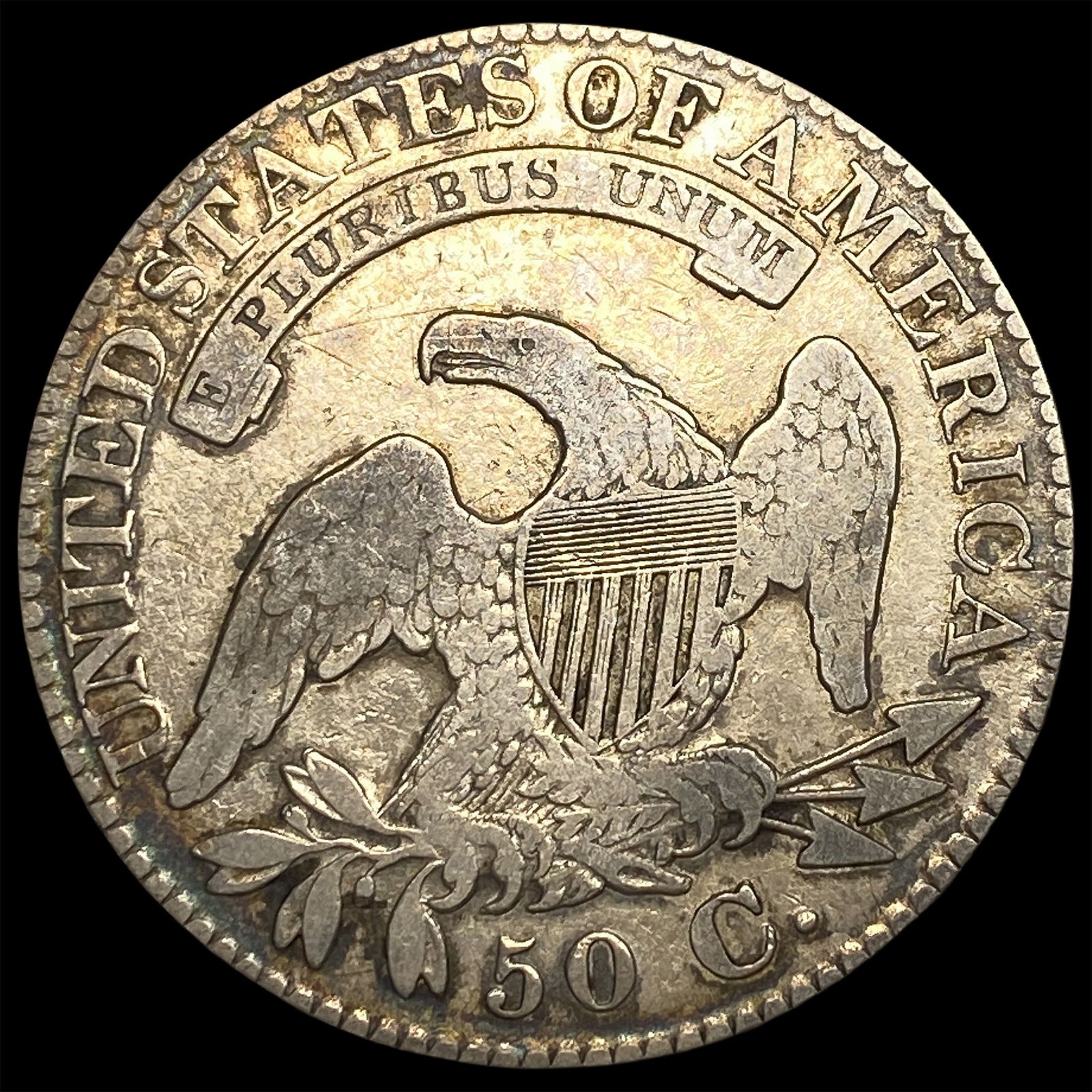 1827 Capped Bust Half Dollar LIGHTLY CIRCULATED - 2