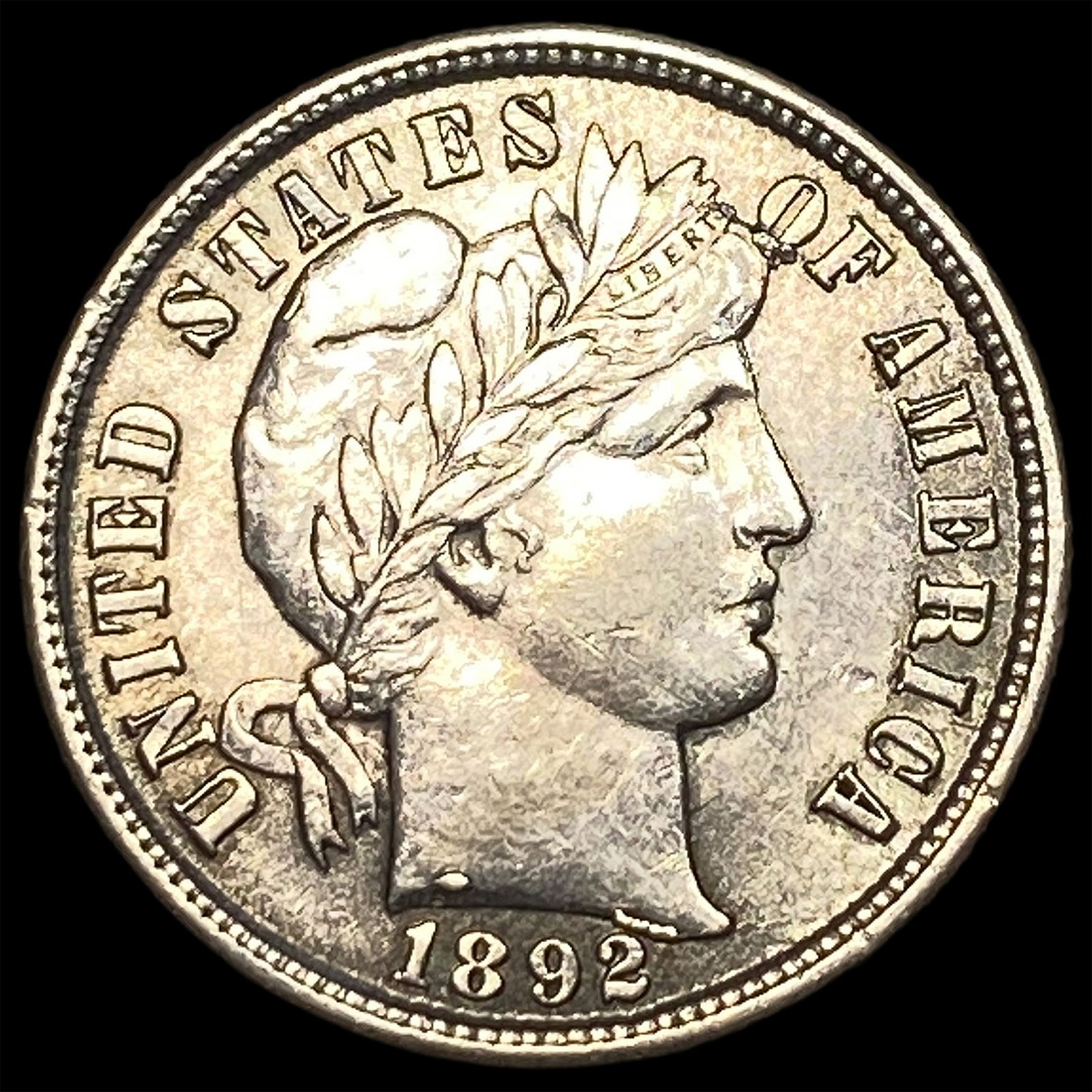 1892 Silver Barber Dime CHOICE BU (1 of 2)