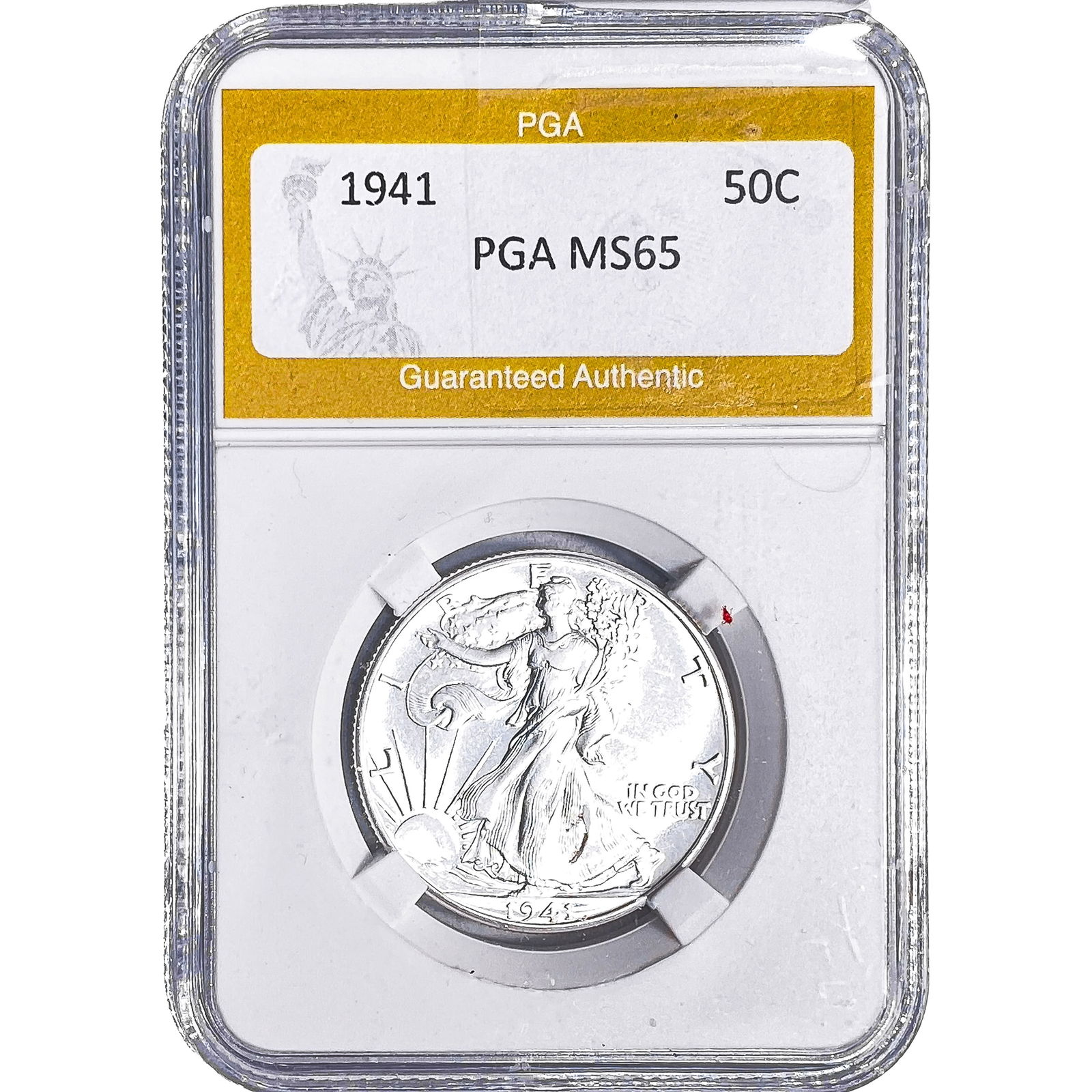 1941 Walking Liberty Half Dollar PGA MS65: 1941 Walking Liberty Half Dollar PGA MS65