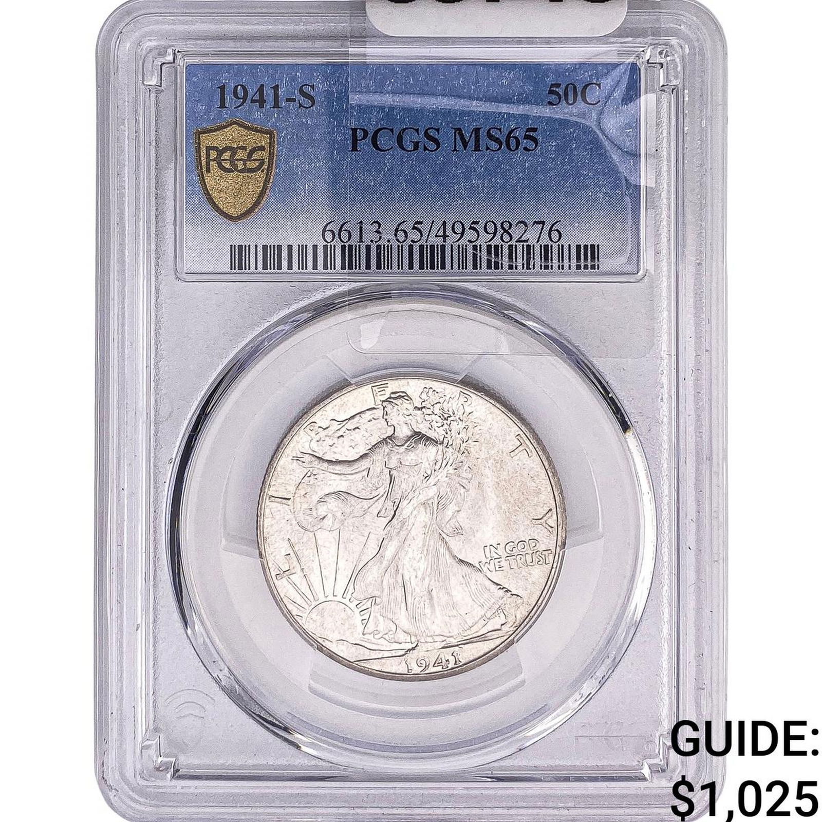 1941-S Walking Liberty Half Dollar PCGS MS65: 1941-S Walking Liberty Half Dollar PCGS MS65