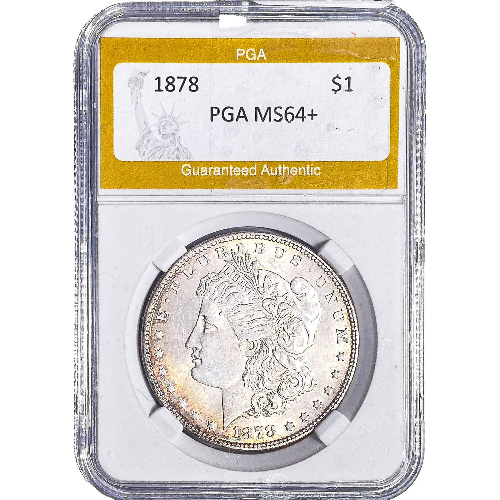 1878 Morgan Silver Dollar PGA MS64+: 1878 Morgan Silver Dollar PGA MS64+