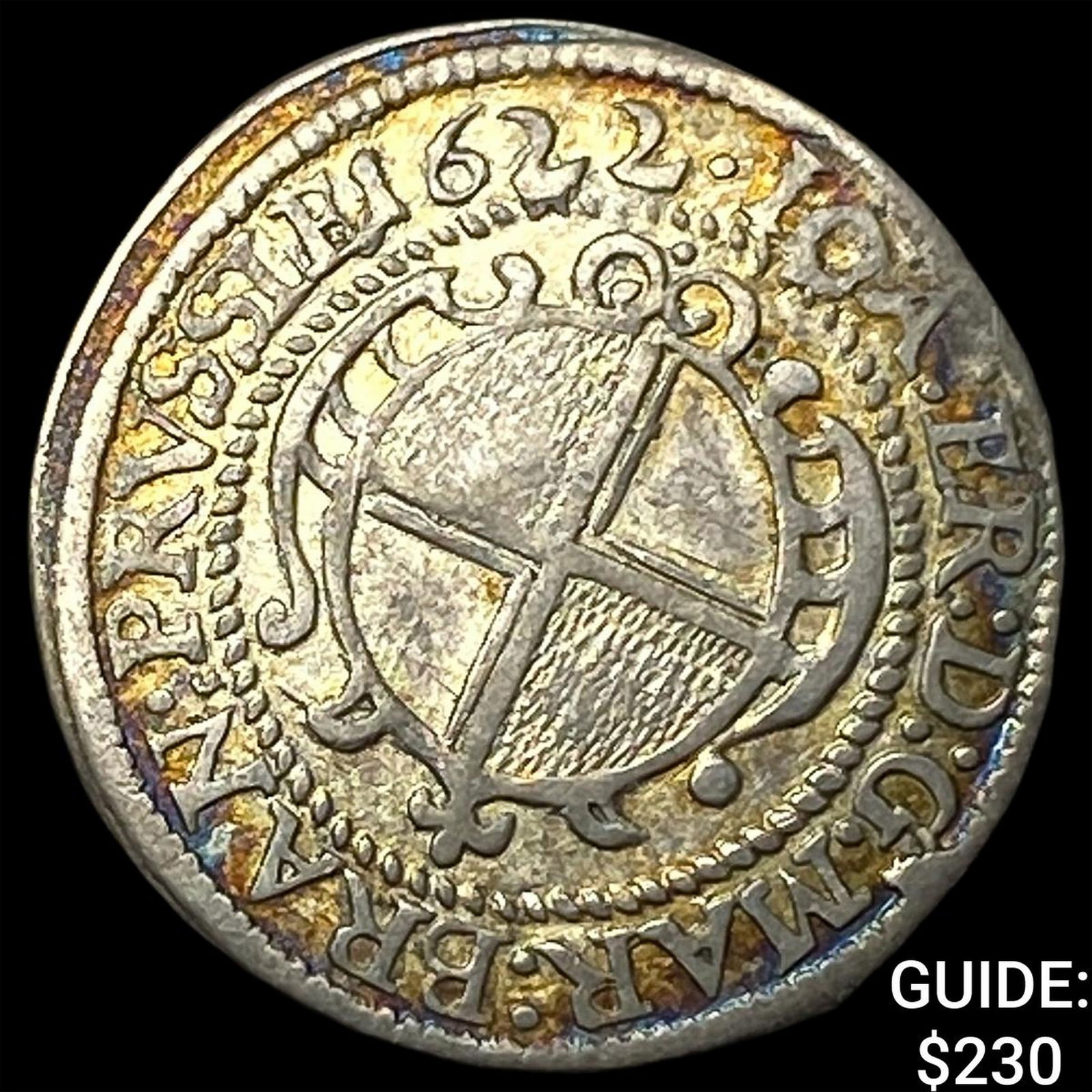 1622 Germany Brandenburg Silver 2 Kreuzer UNCIRCULATED: 1622 Germany Brandenburg Silver 2 Kreuzer UNCIRCULATED