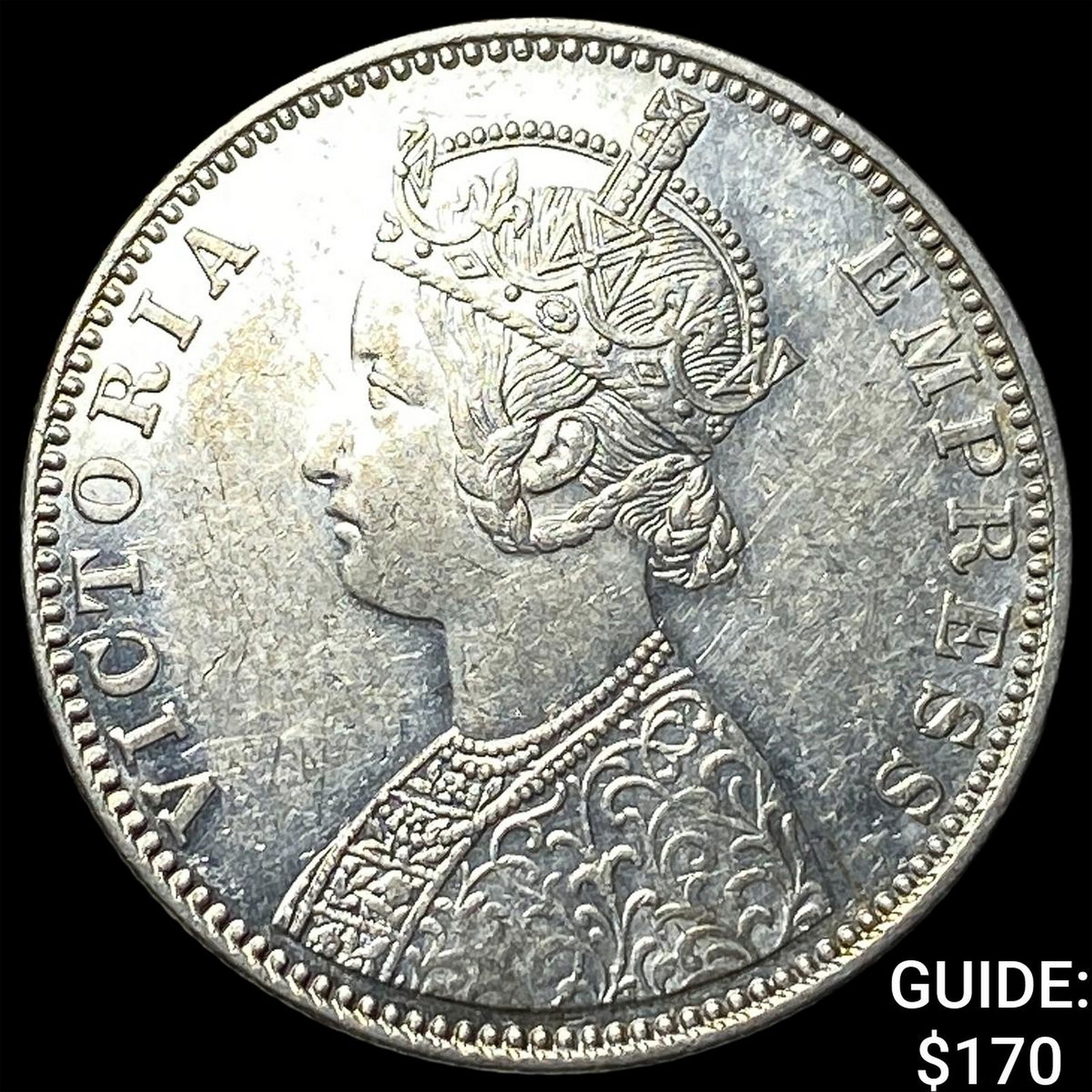 1901 British India Silver 1 Rupee UNCIRCULATED: 1901 British India Silver 1 Rupee UNCIRCULATED