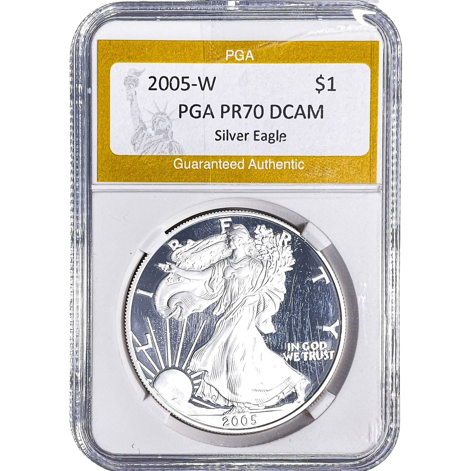 2005-W Silver Eagle PGA PR70 DCAM: 2005-W Silver Eagle PGA PR70 DCAM