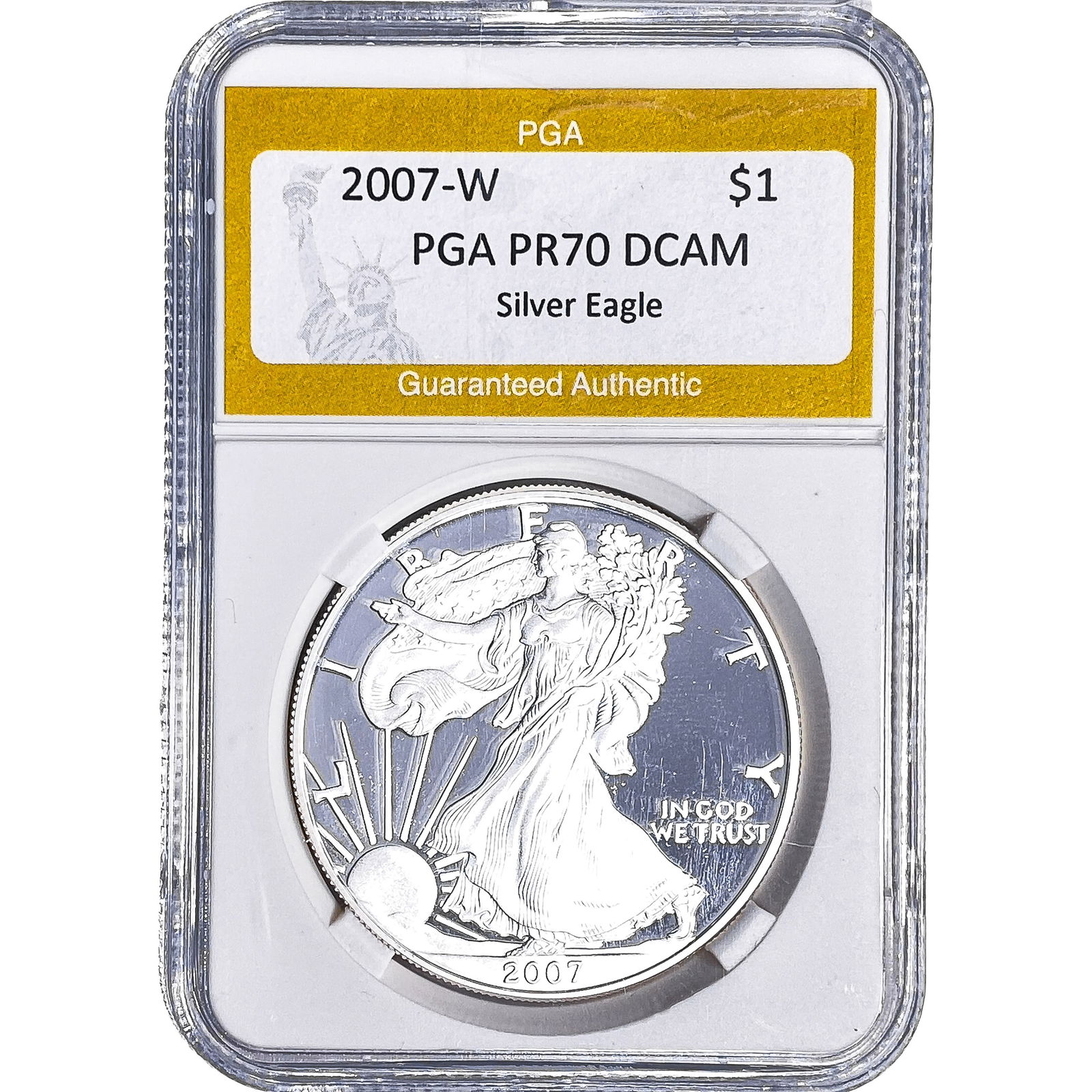 2007-W Silver Eagle PGA PR70 DCAM (1 of 2)