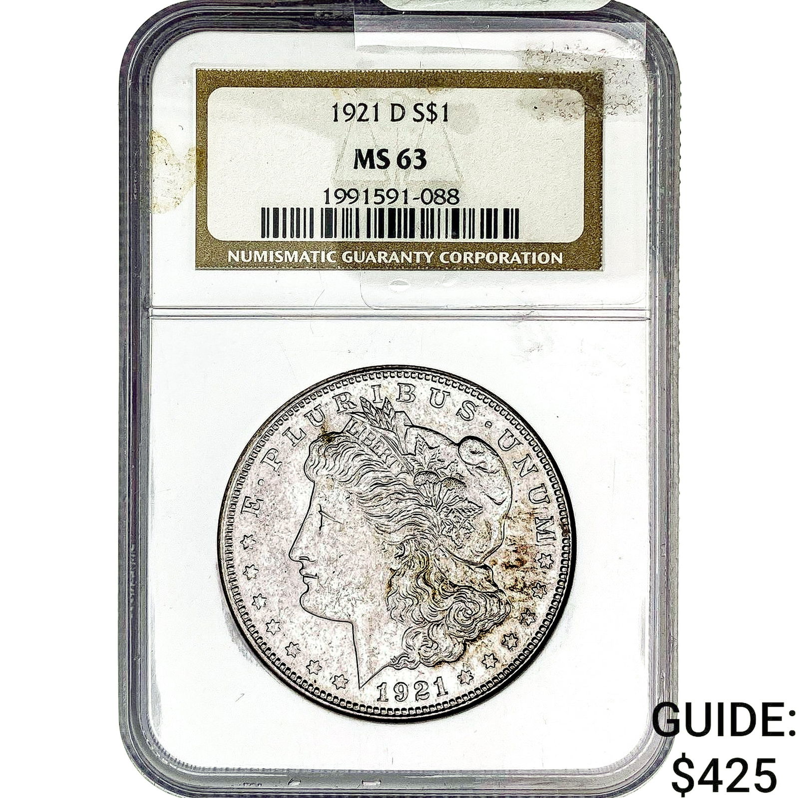 1921-D Morgan Silver Dollar NGC MS63 (1 of 2)