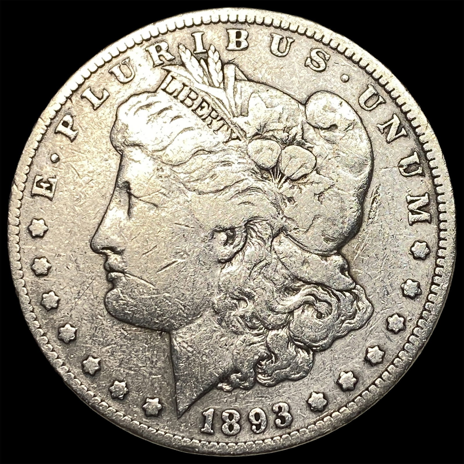 1893 Silver Morgan Dollar NEARLY UNCIRCULATED: 1893 Silver Morgan Dollar NEARLY UNCIRCULATED