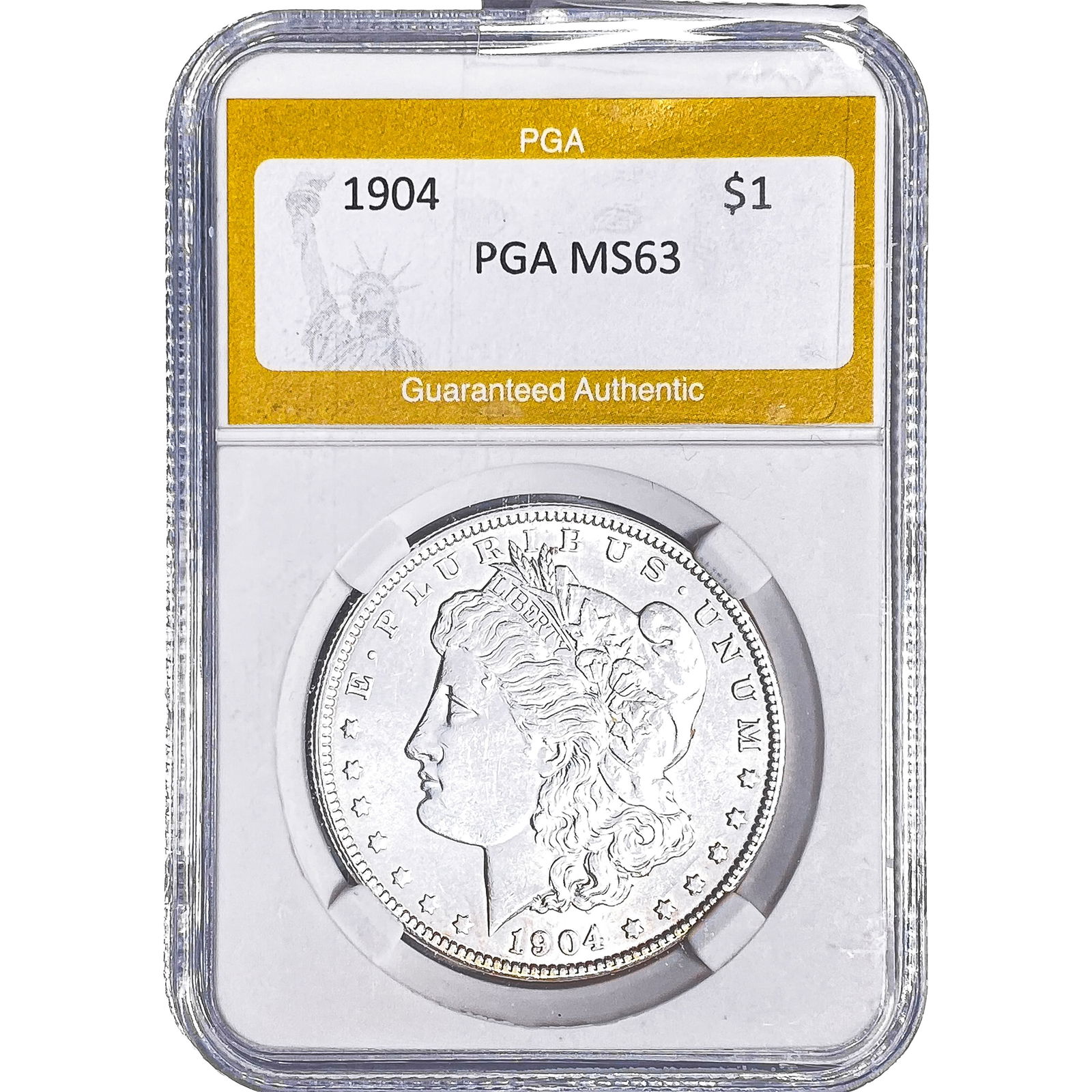 1904 Morgan Silver Dollar PGA MS63: 1904 Morgan Silver Dollar PGA MS63