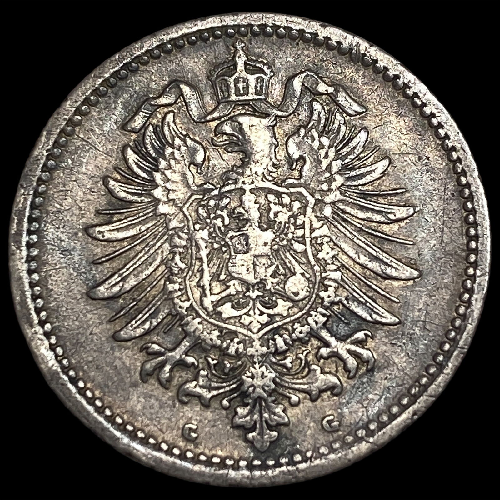 1875-G Germany Silver 50 Pfennig CLOSELY UNCIRCULATED: 1875-G Germany Silver 50 Pfennig CLOSELY UNCIRCULATED