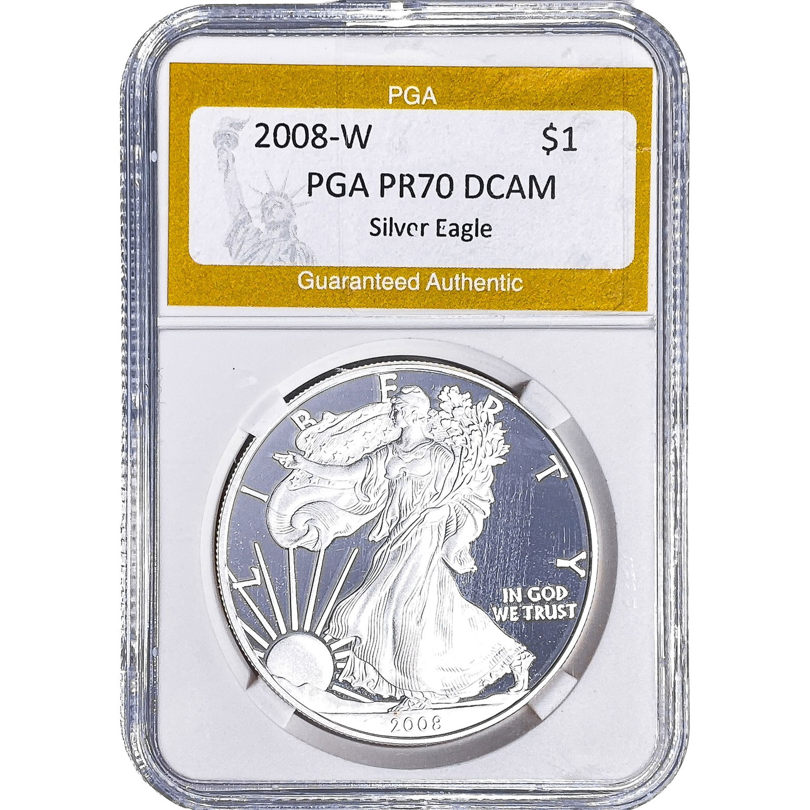 2008-W Silver Eagle PGA PR70 DCAM: 2008-W Silver Eagle PGA PR70 DCAM