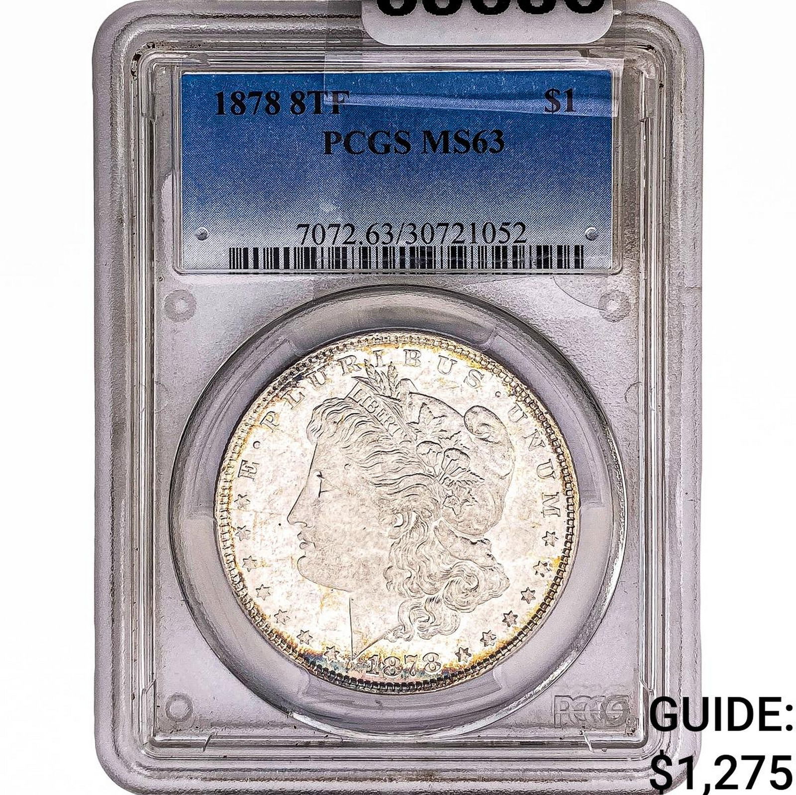 1878 8TF Morgan Silver Dollar PCGS MS63: 1878 8TF Morgan Silver Dollar PCGS MS63
