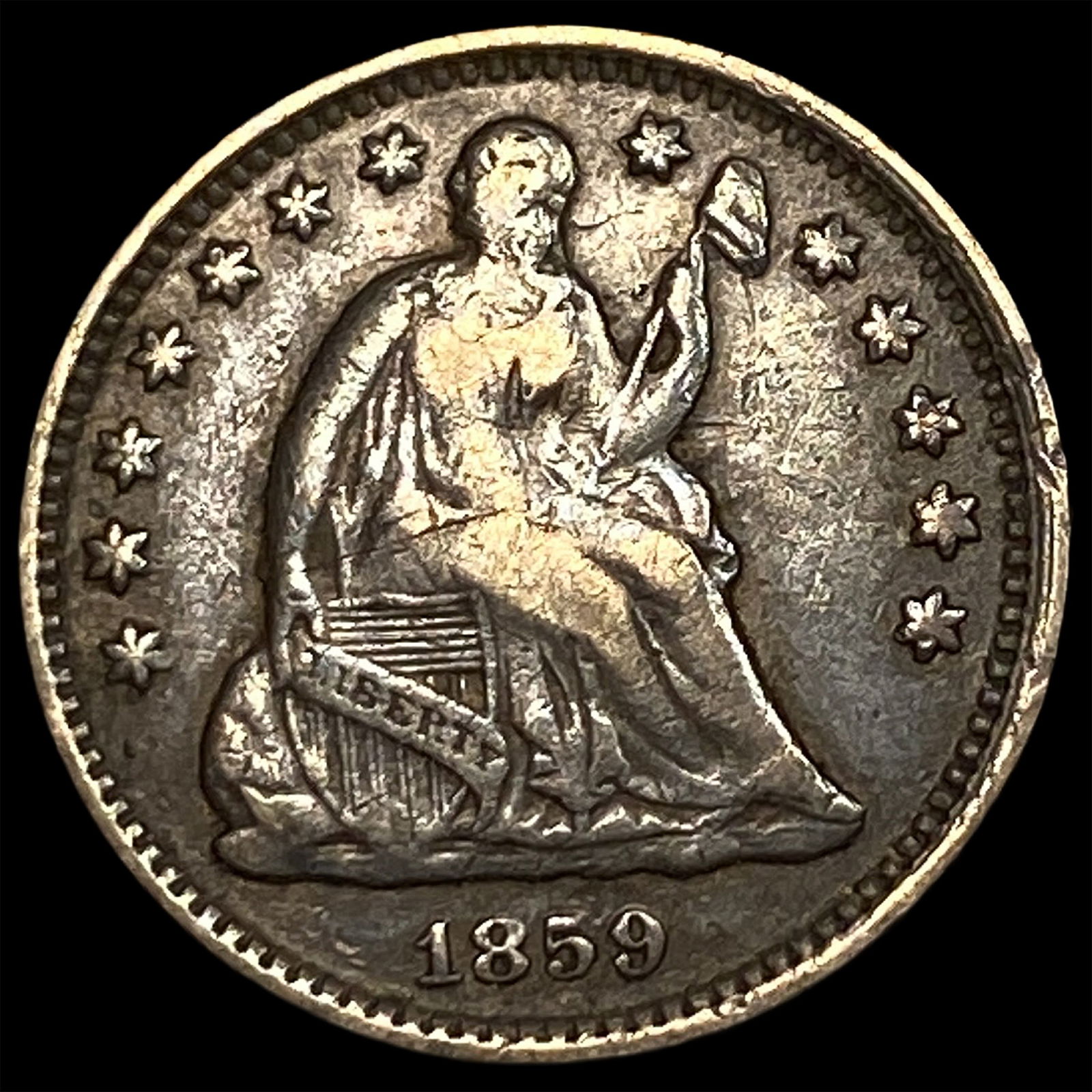 1859-O Silver Half Dime LIGHTLY CIRCULATED: 1859-O Silver Half Dime LIGHTLY CIRCULATED