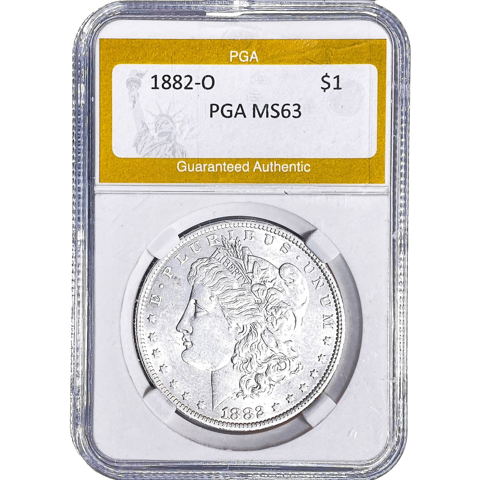 1882-O Morgan Silver Dollar PGA MS63: 1882-O Morgan Silver Dollar PGA MS63