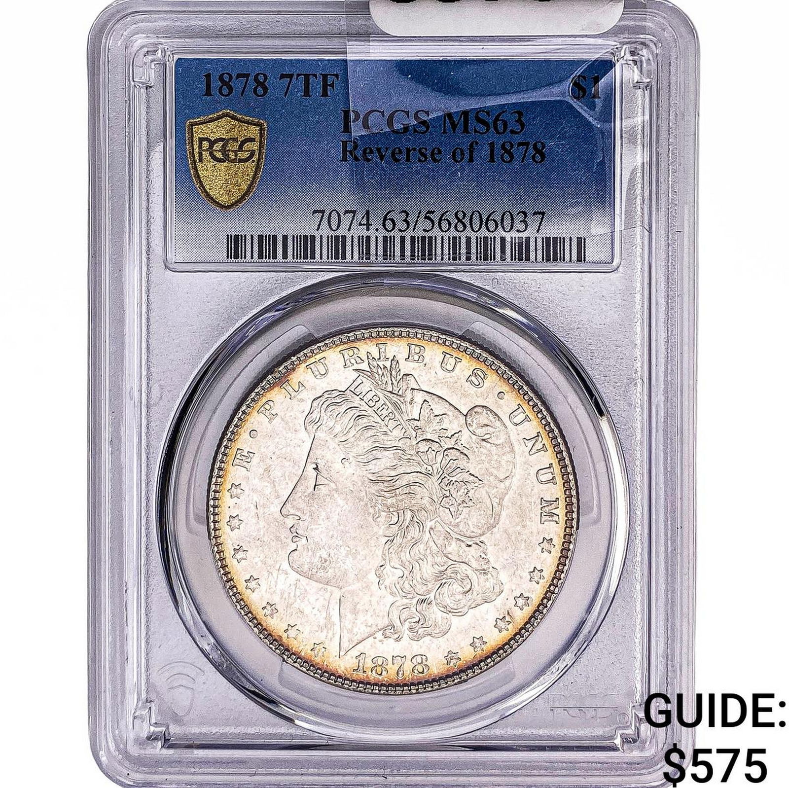 1878 Morgan Silver Dollar PCGS MS63: 1878 Morgan Silver Dollar PCGS MS63
