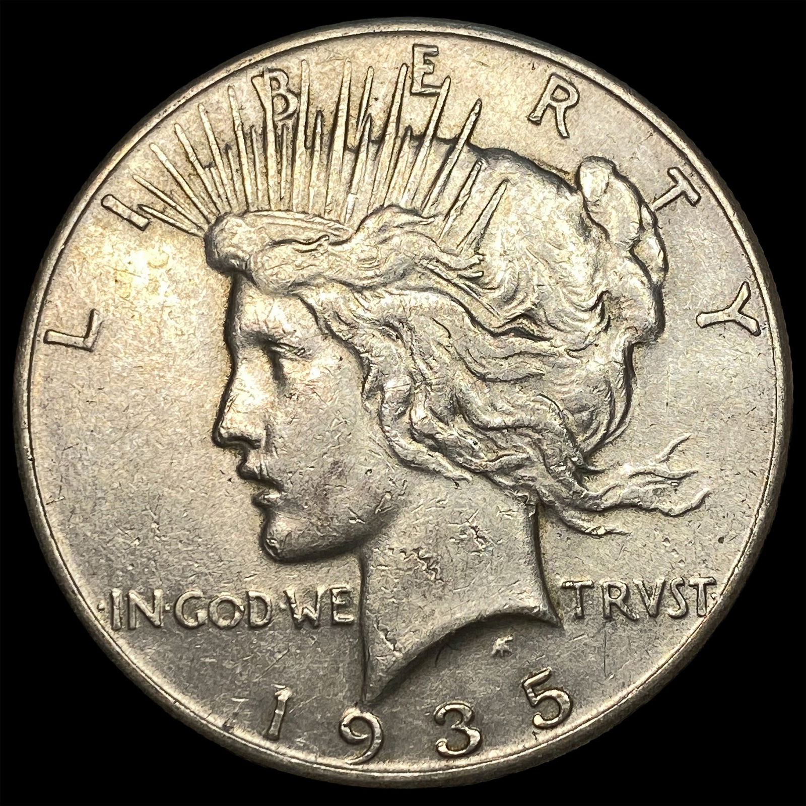 1935-S Silver Peace Dollar CLOSELY UNCIRCULATED: 1935-S Silver Peace Dollar CLOSELY UNCIRCULATED