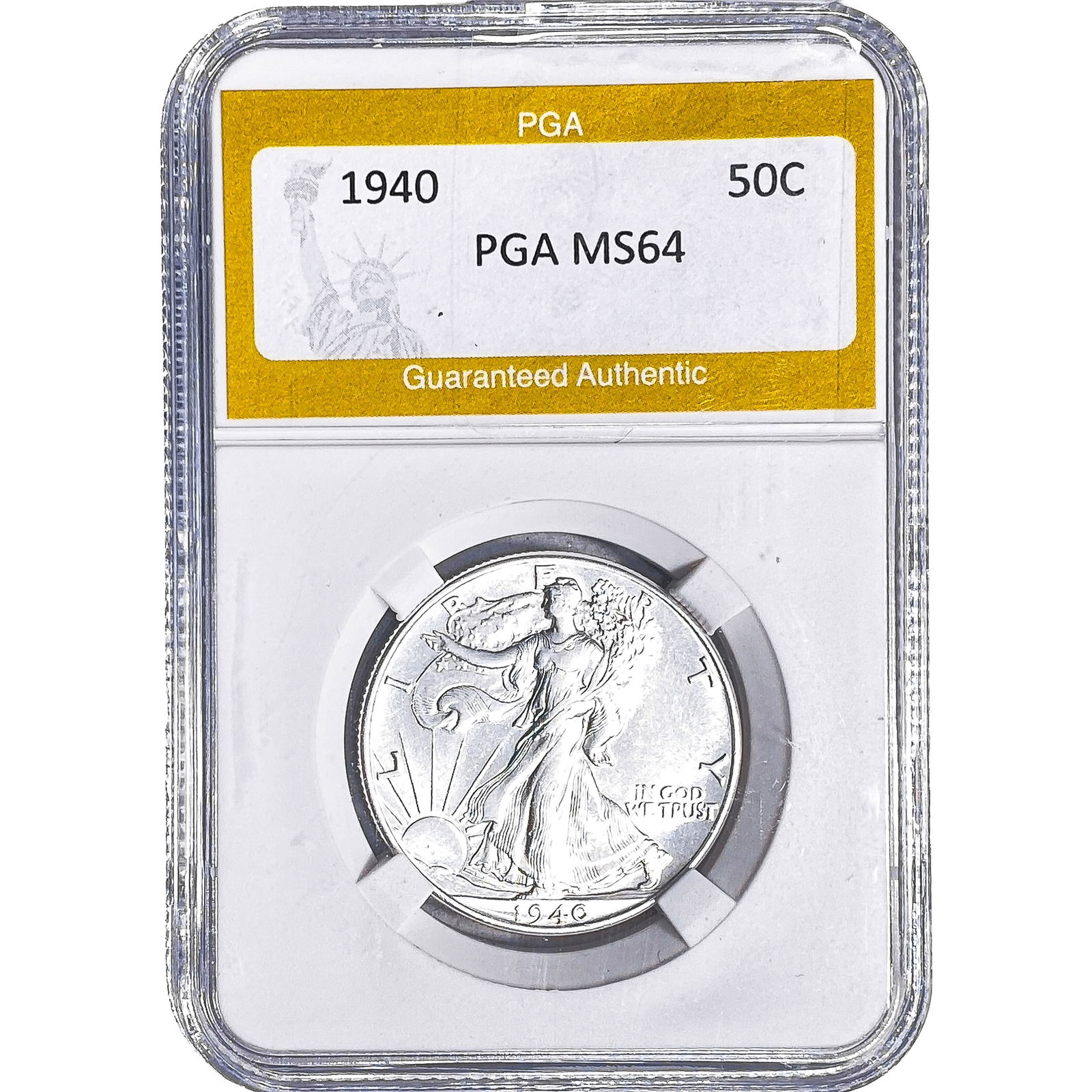 1940 Walking Liberty Half Dollar PGA MS64: 1940 Walking Liberty Half Dollar PGA MS64