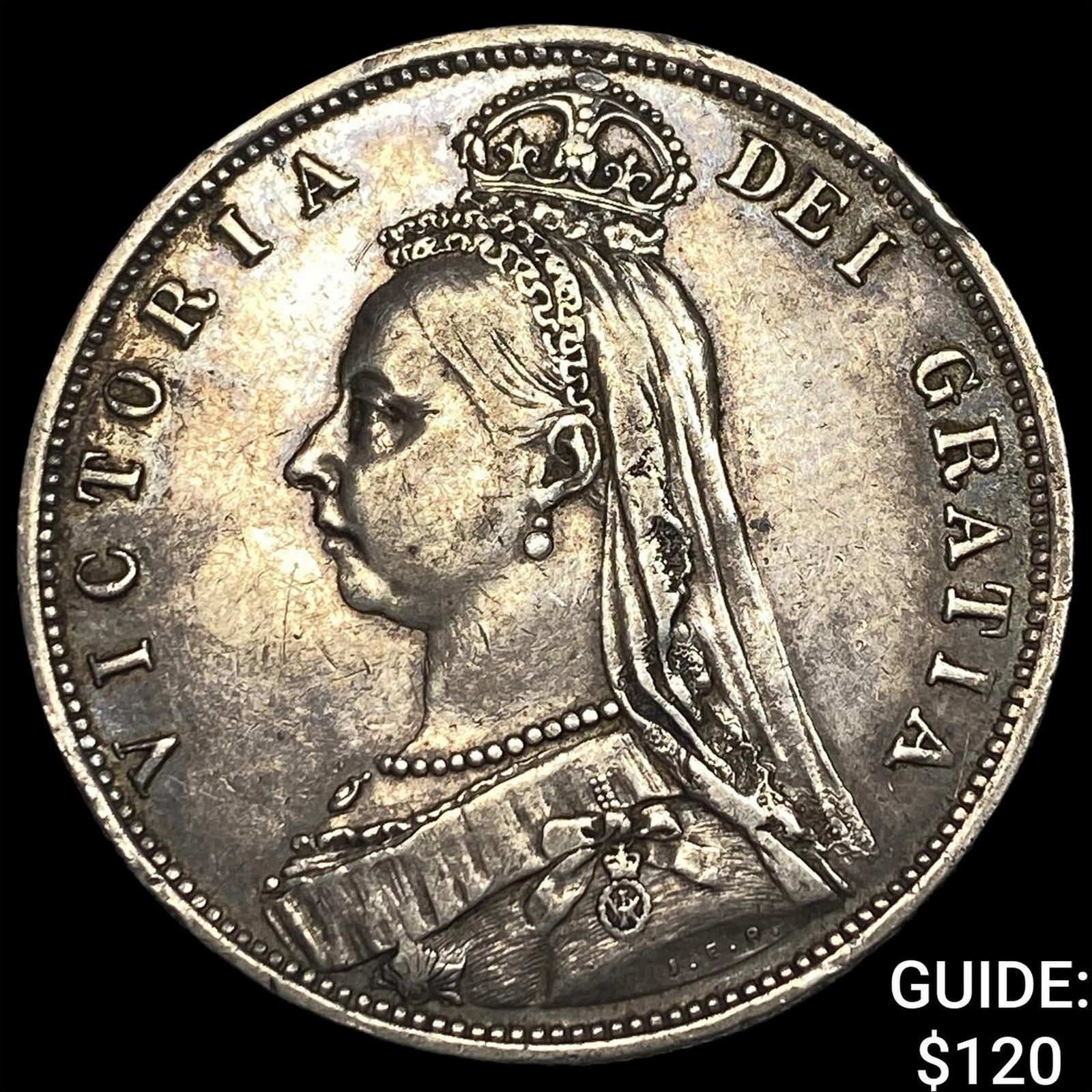 1887 Great Britain Silver Half Crown CLOSELY UNCIRCULATED: 1887 Great Britain Silver Half Crown CLOSELY UNCIRCULATED
