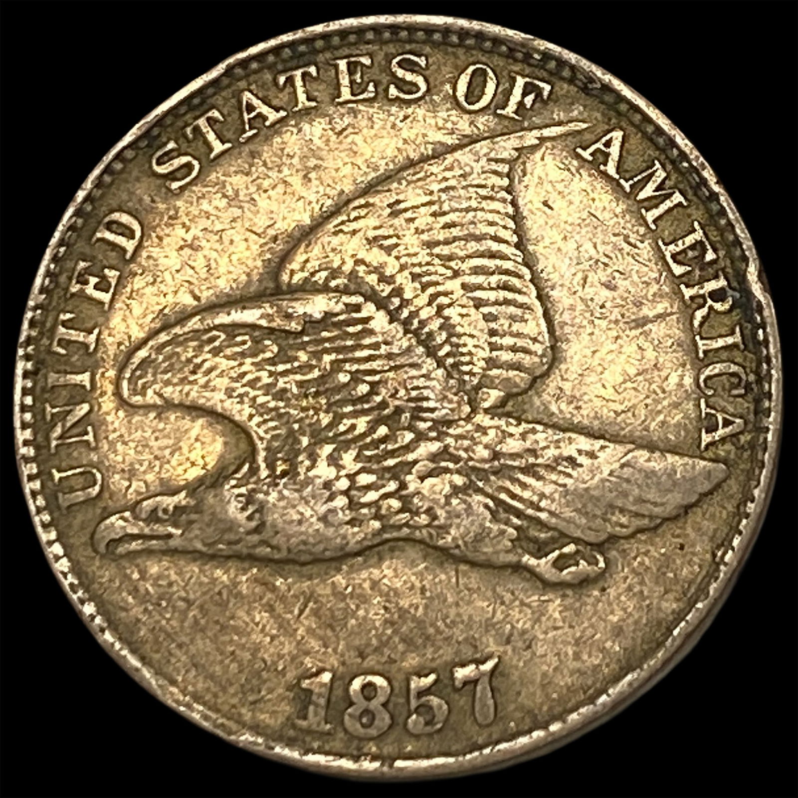 1857 Flying Eagle Cent NEARLY UNCIRCULATED: 1857 Flying Eagle Cent NEARLY UNCIRCULATED