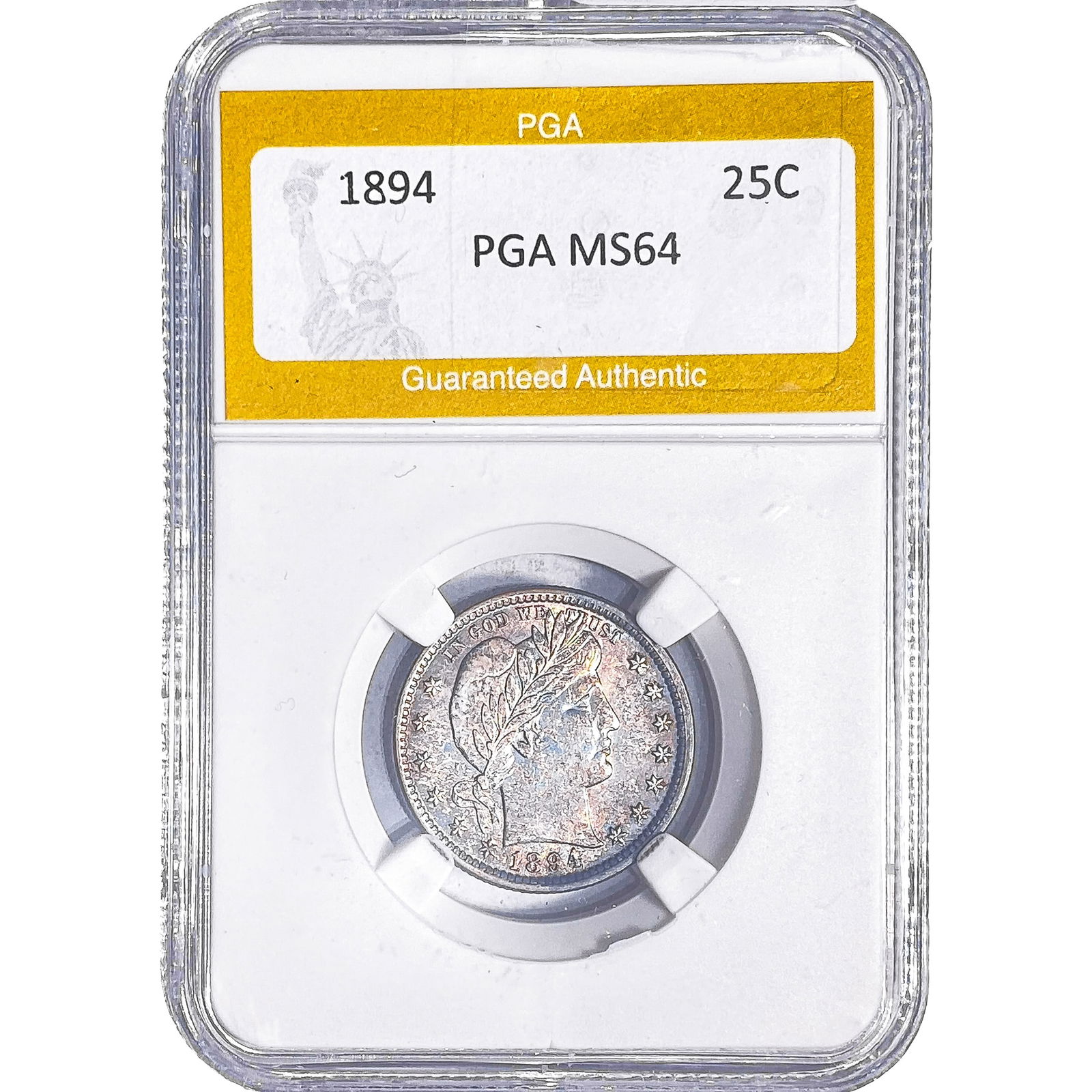 1894 Barber Quarter PGA MS64: 1894 Barber Quarter PGA MS64