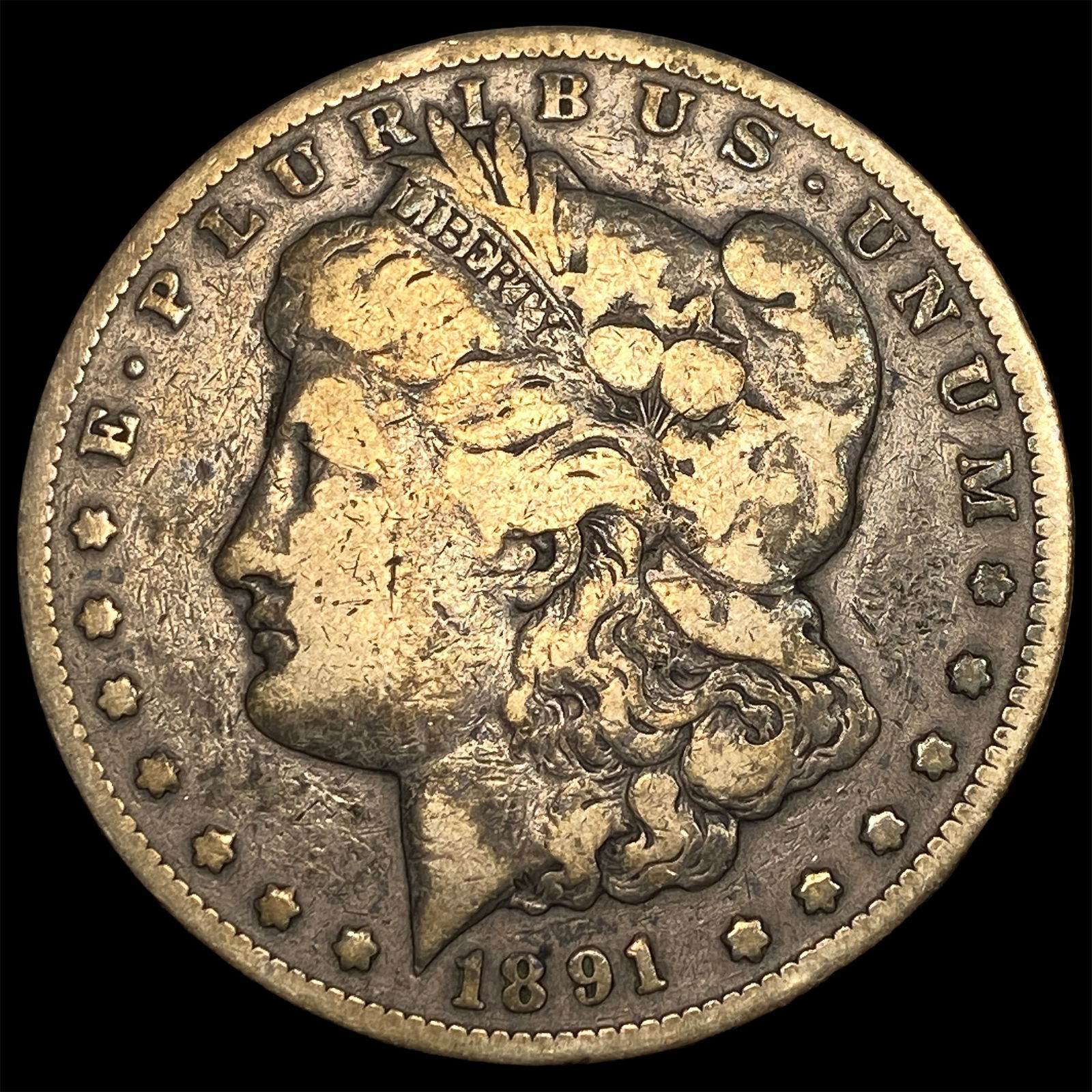 1891-CC Silver Morgan Dollar NICELY CIRCULATED: 1891-CC Silver Morgan Dollar NICELY CIRCULATED