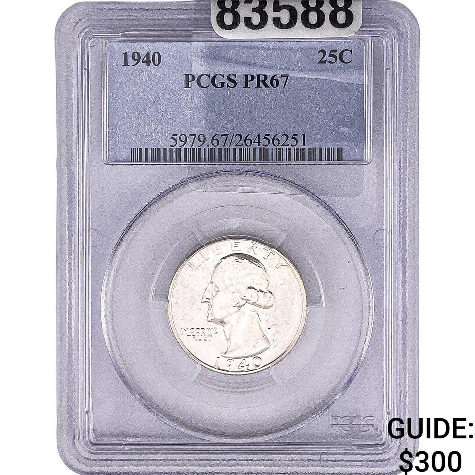 1940 Washington Silver Quarter PCGS PR67 (1 of 2)