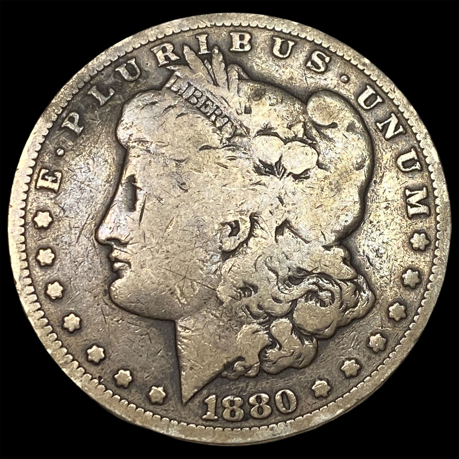 1880-CC Silver Morgan Dollar NICELY CIRCULATED: 1880-CC Silver Morgan Dollar NICELY CIRCULATED