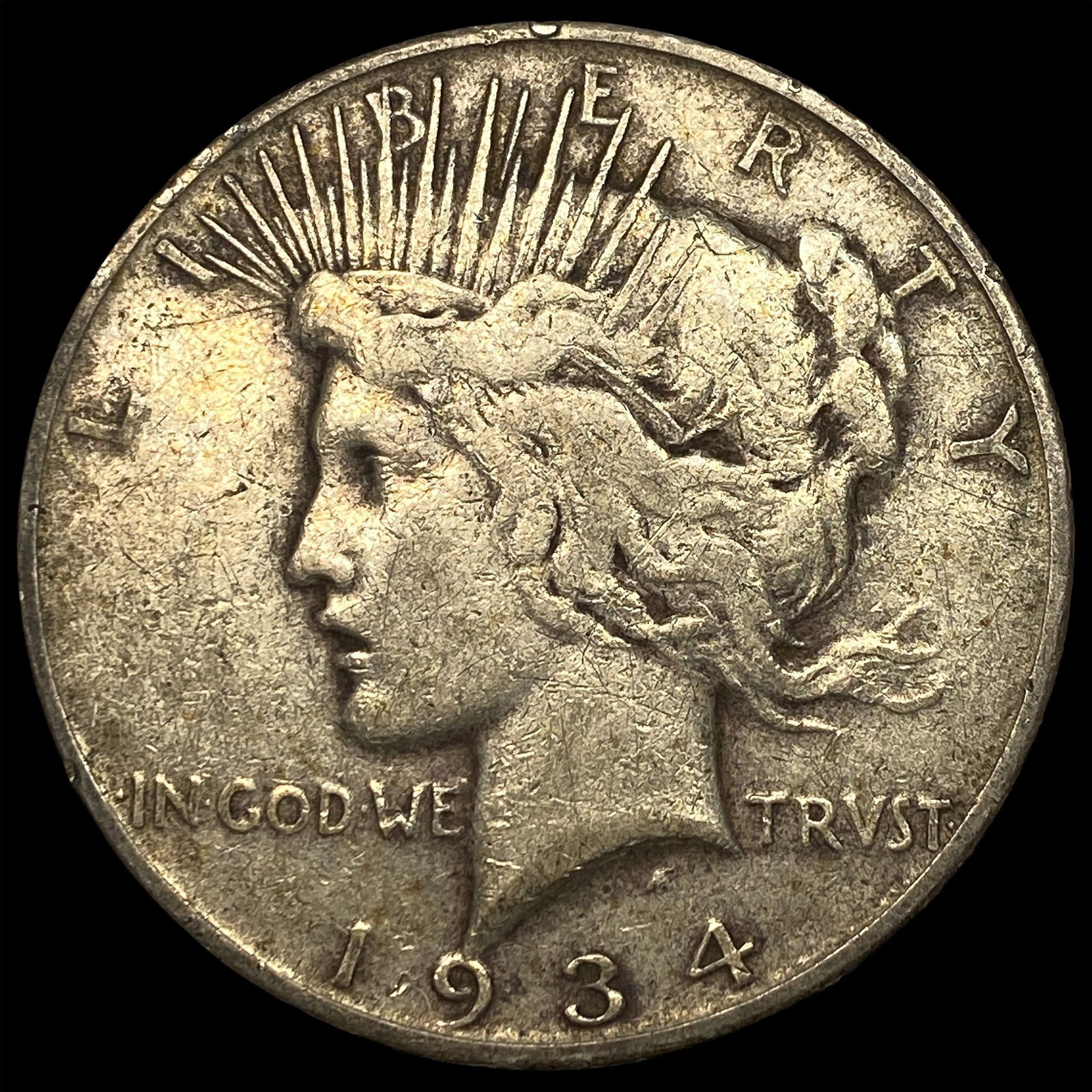 1934 Peace Silver Dollar NEARLY UNCIRCULATED (1 of 2)
