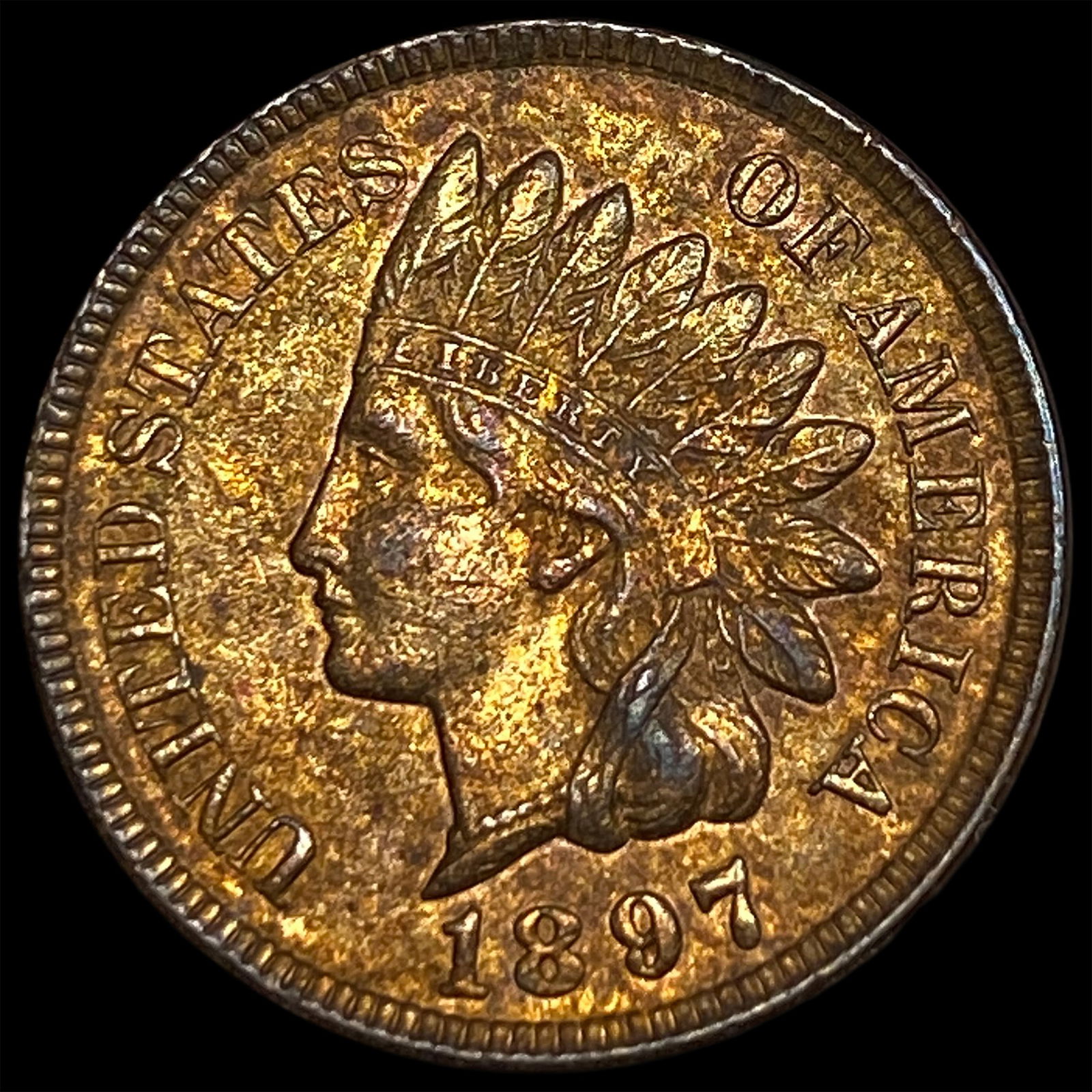 1897 Indian Head Cent NEARLY UNCIRCULATED (1 of 2)