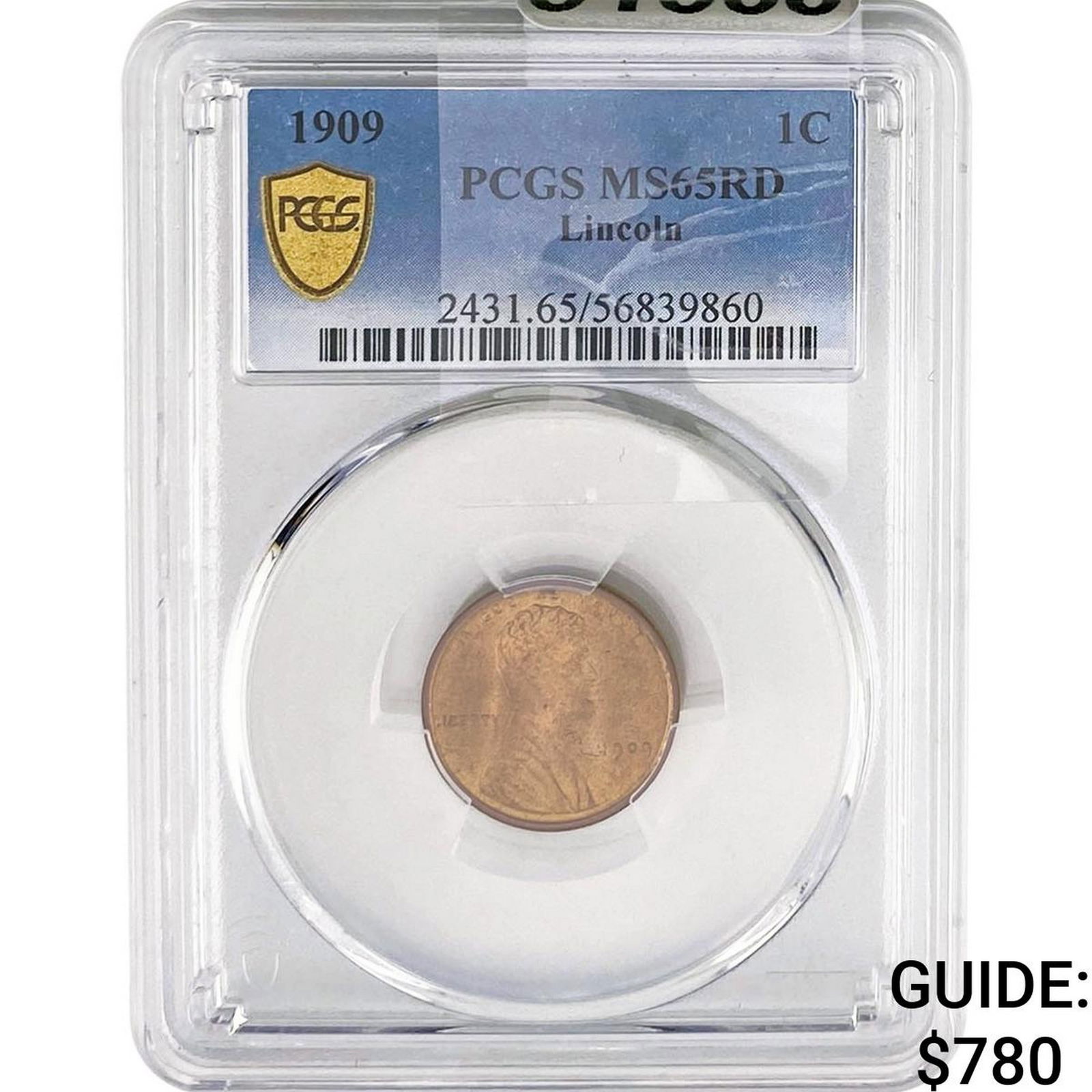 1909 Wheat Cent PCGS MS65 RD: 1909 Wheat Cent PCGS MS65 RD