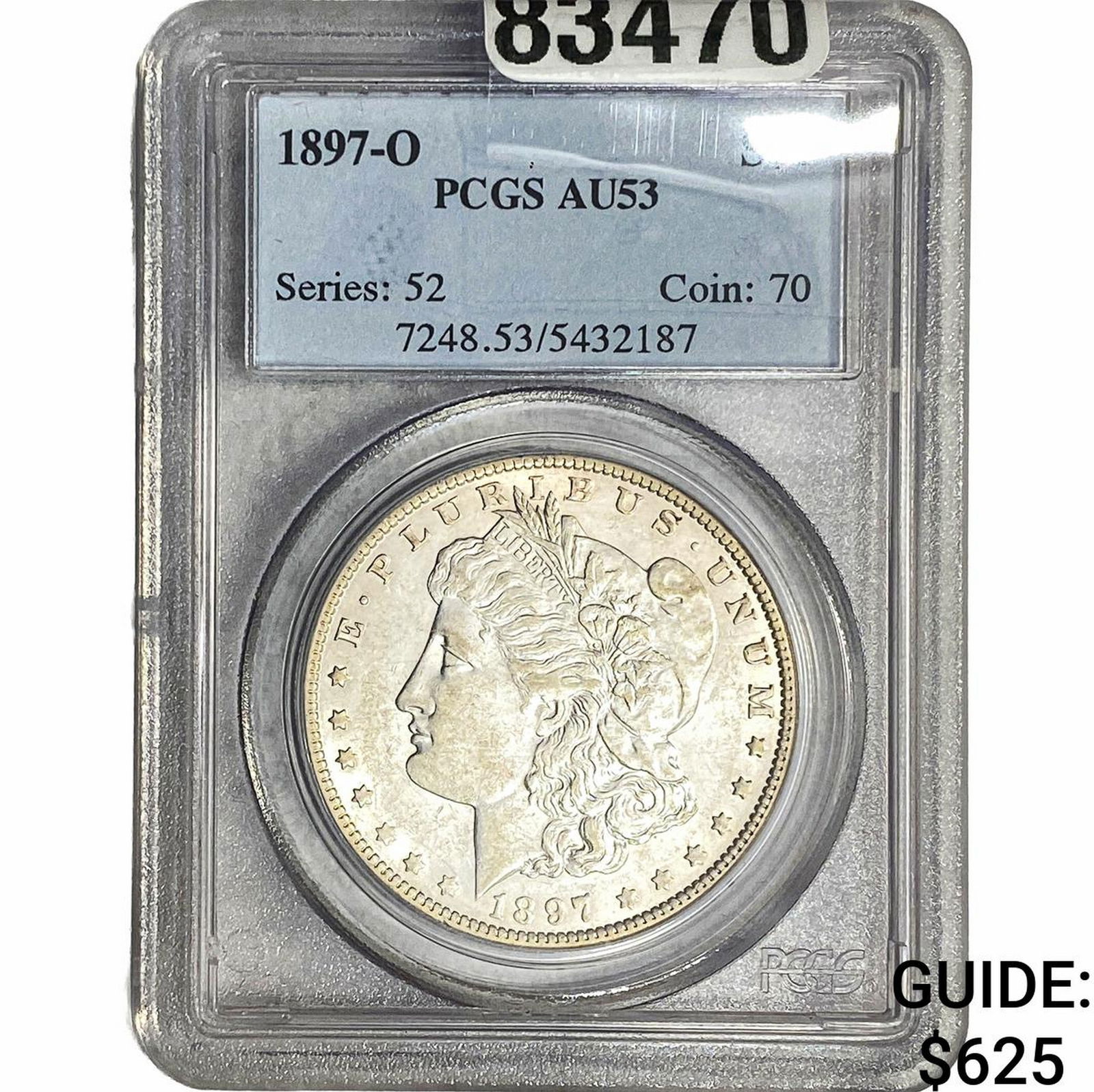 1897-O Morgan Silver Dollar PCGS AU53 (1 of 2)