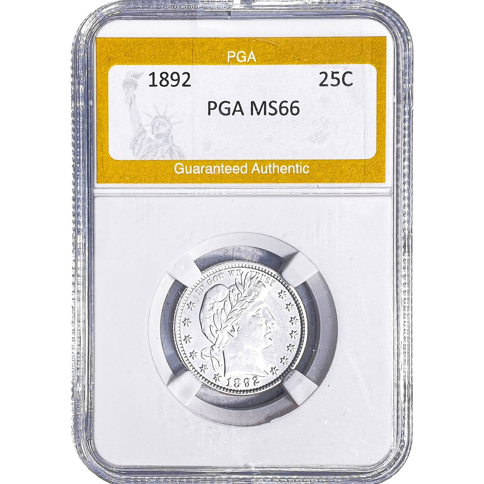 1892 Barber Quarter PGA MS66 (1 of 2)