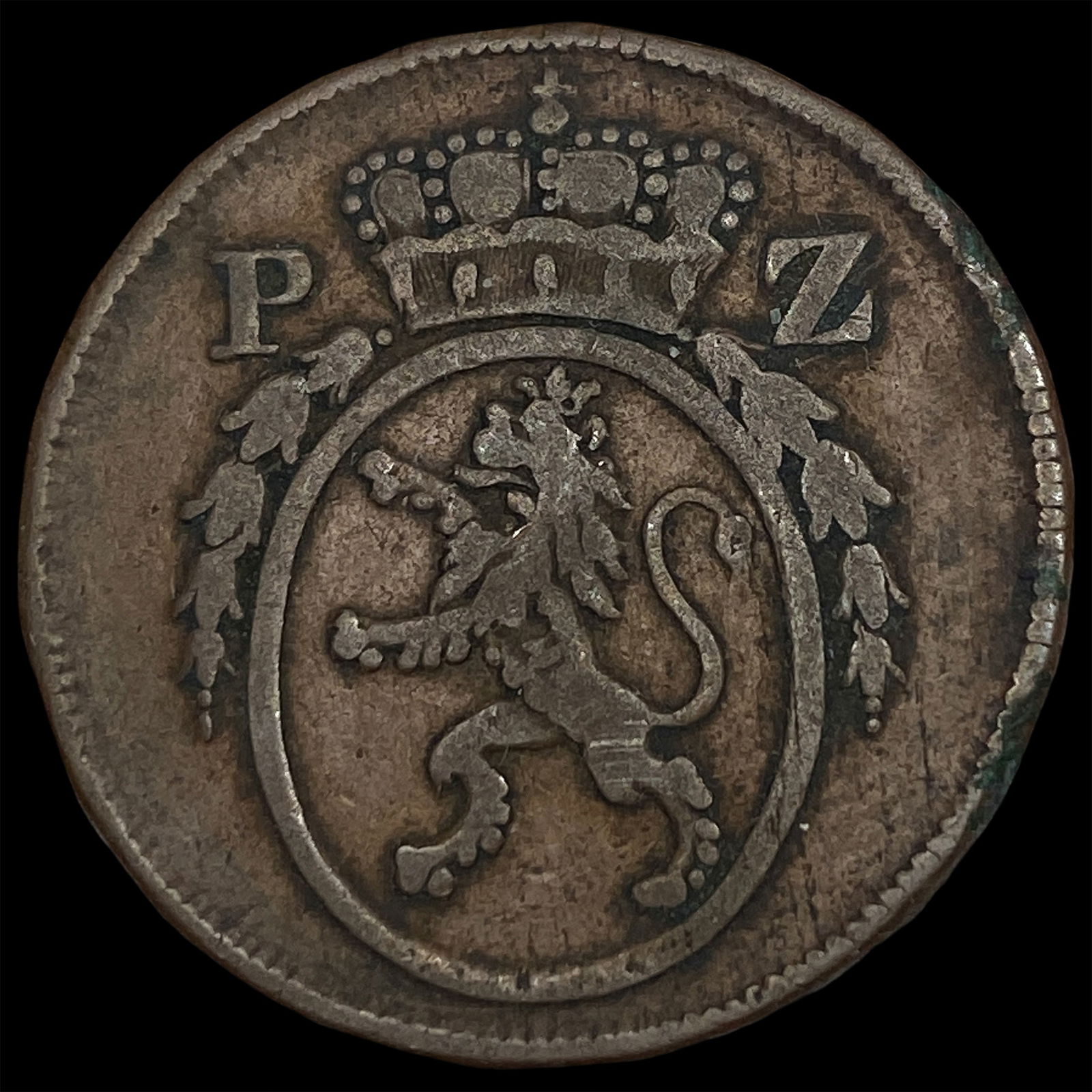 1788 German States Copper 1 Kreutzer NEARLY UNCIRCULATED: 1788 German States Copper 1 Kreutzer NEARLY UNCIRCULATED