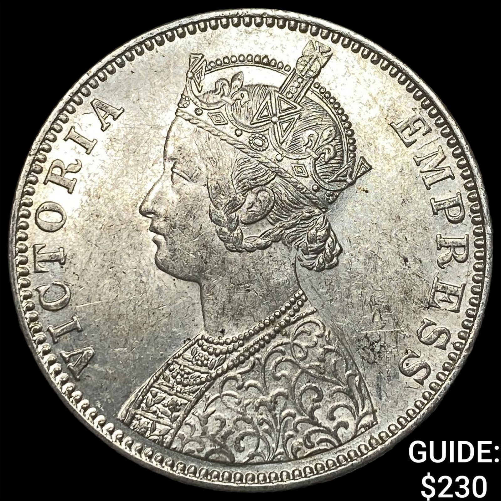 1901 British India Silver 1 Rupee HIGH GRADE: 1901 British India Silver 1 Rupee HIGH GRADE