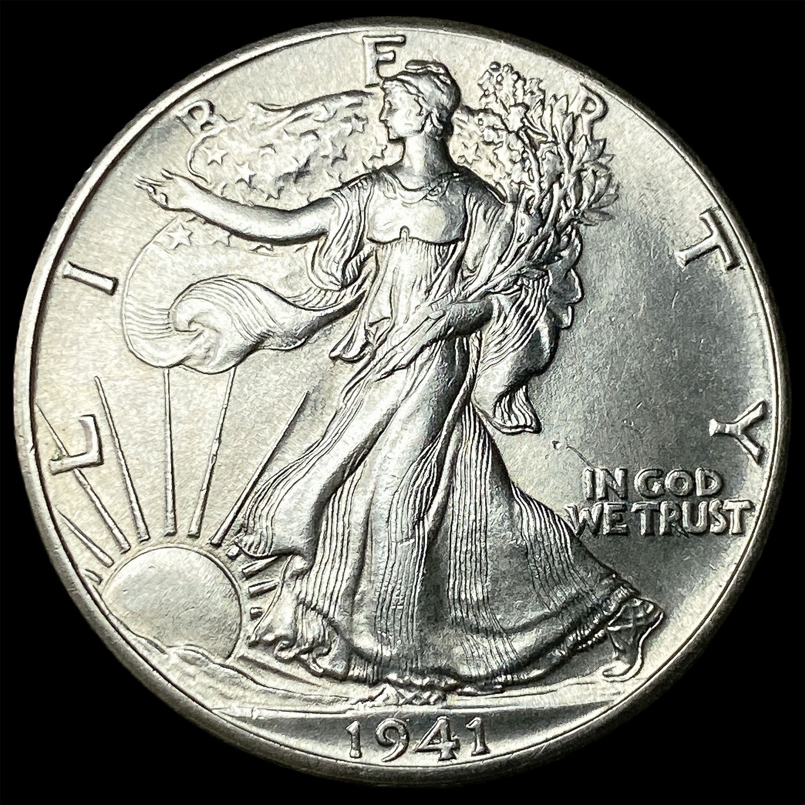 1941 Silver Half Dollar Walking Liberty UNCIRCULATED: 1941 Silver Half Dollar Walking Liberty UNCIRCULATED