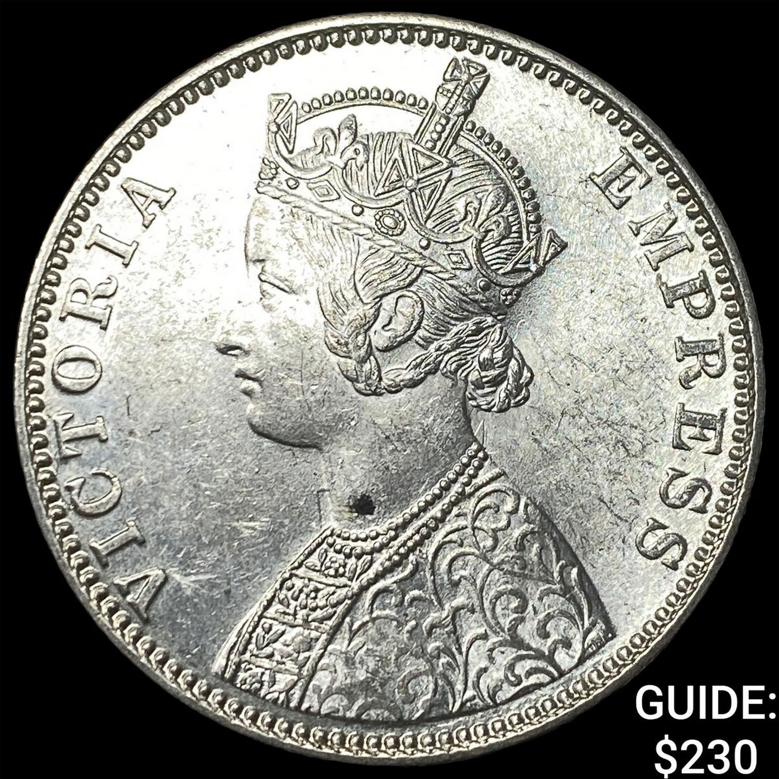 1901 British India Silver 1 Rupee CHOICE AU: 1901 British India Silver 1 Rupee CHOICE AU