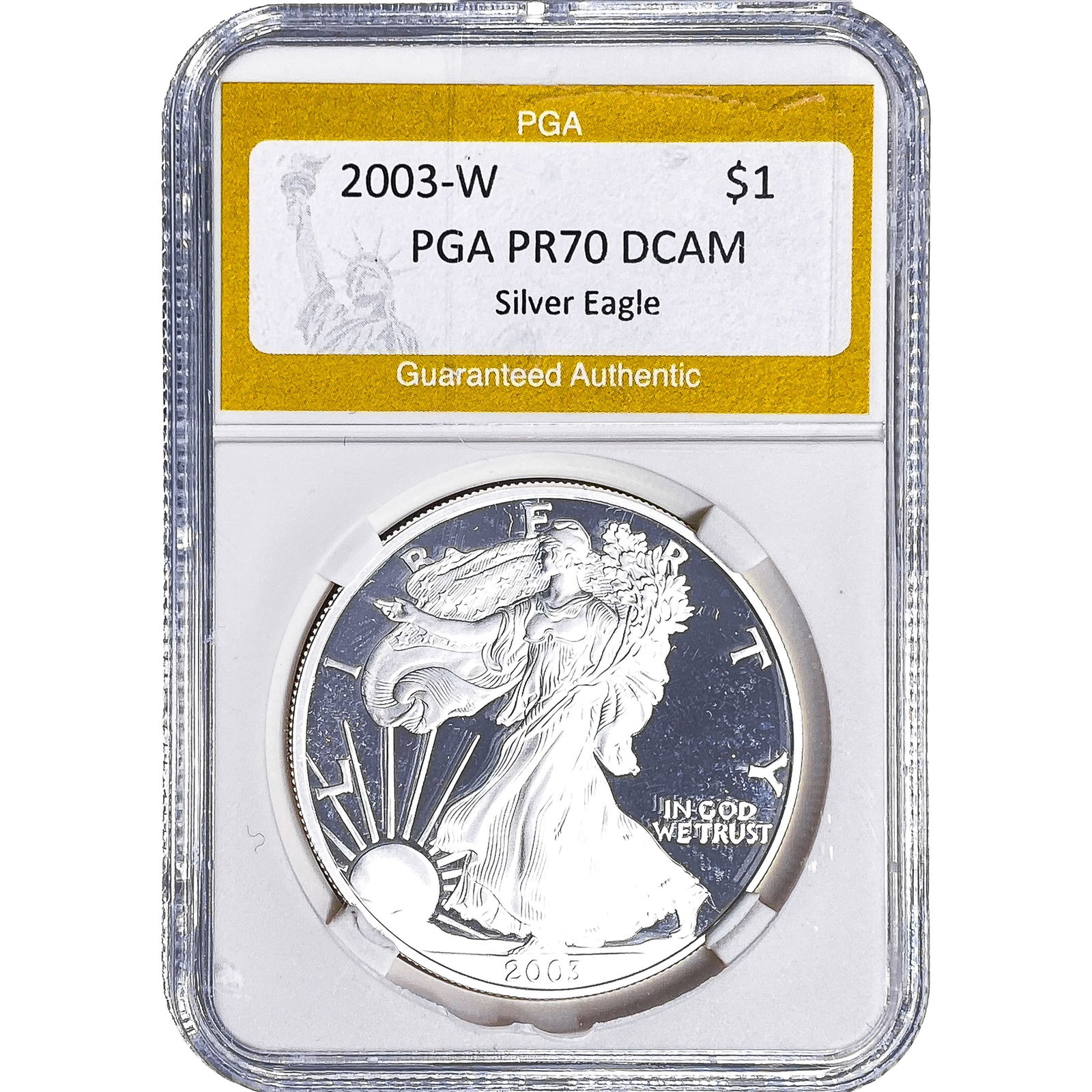 2003-W Silver Eagle PGA PR70 DCAM (1 of 2)