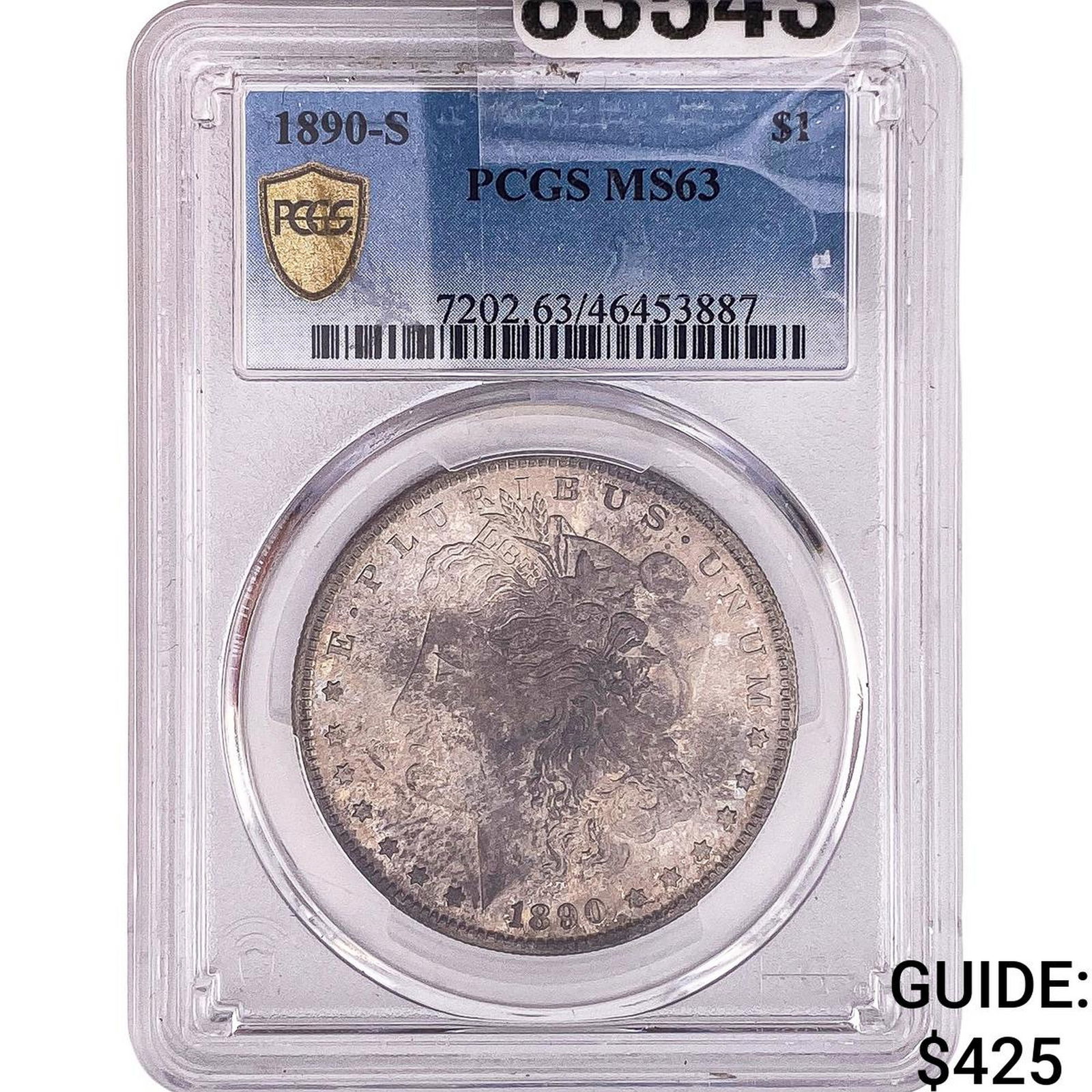 1890-S Morgan Silver Dollar PCGS MS63: 1890-S Morgan Silver Dollar PCGS MS63