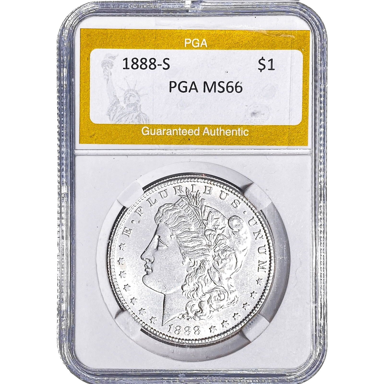 1888-S Morgan Silver Dollar PGA MS66: 1888-S Morgan Silver Dollar PGA MS66
