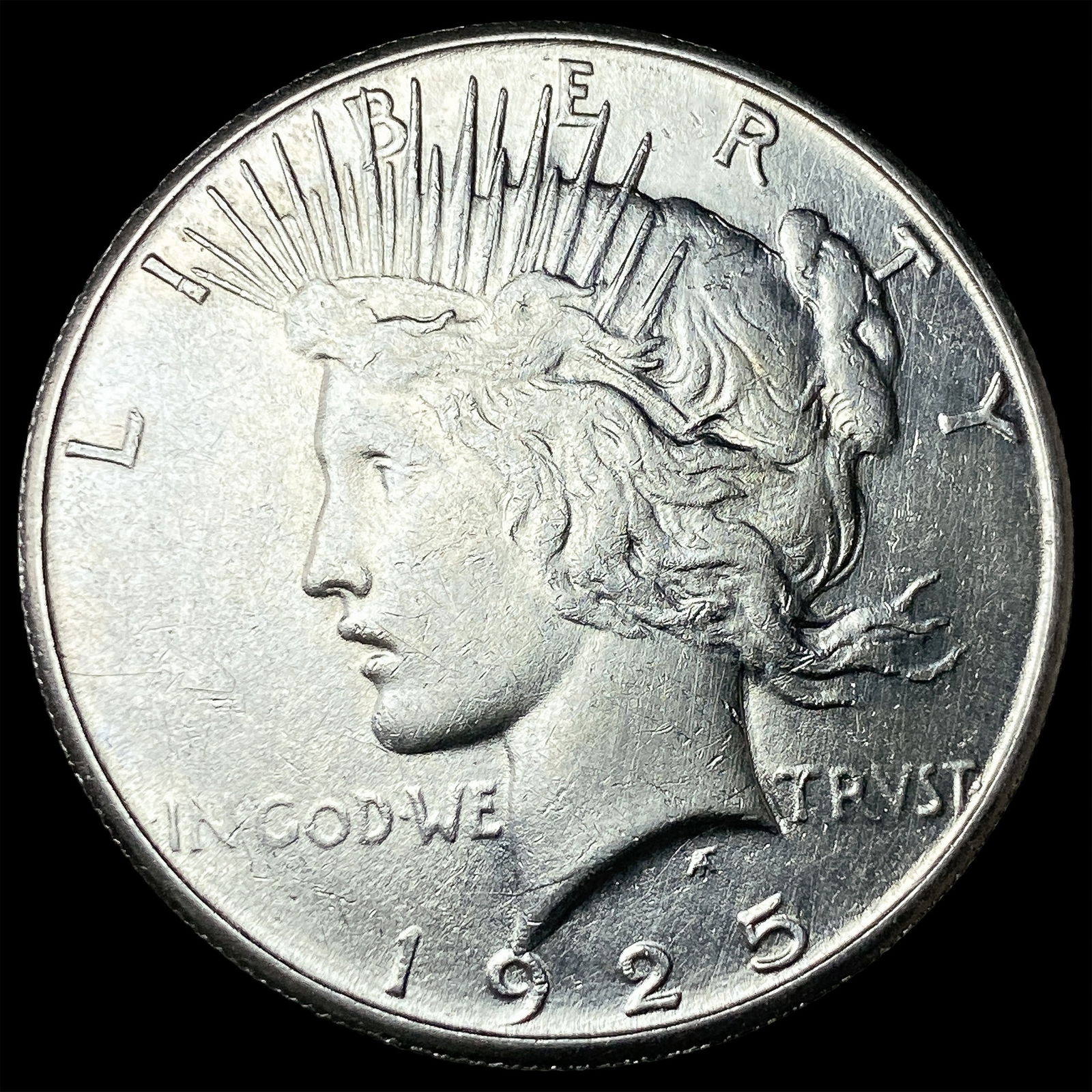 1925-S Silver Peace Dollar CHOICE AU: 1925-S Silver Peace Dollar CHOICE AU