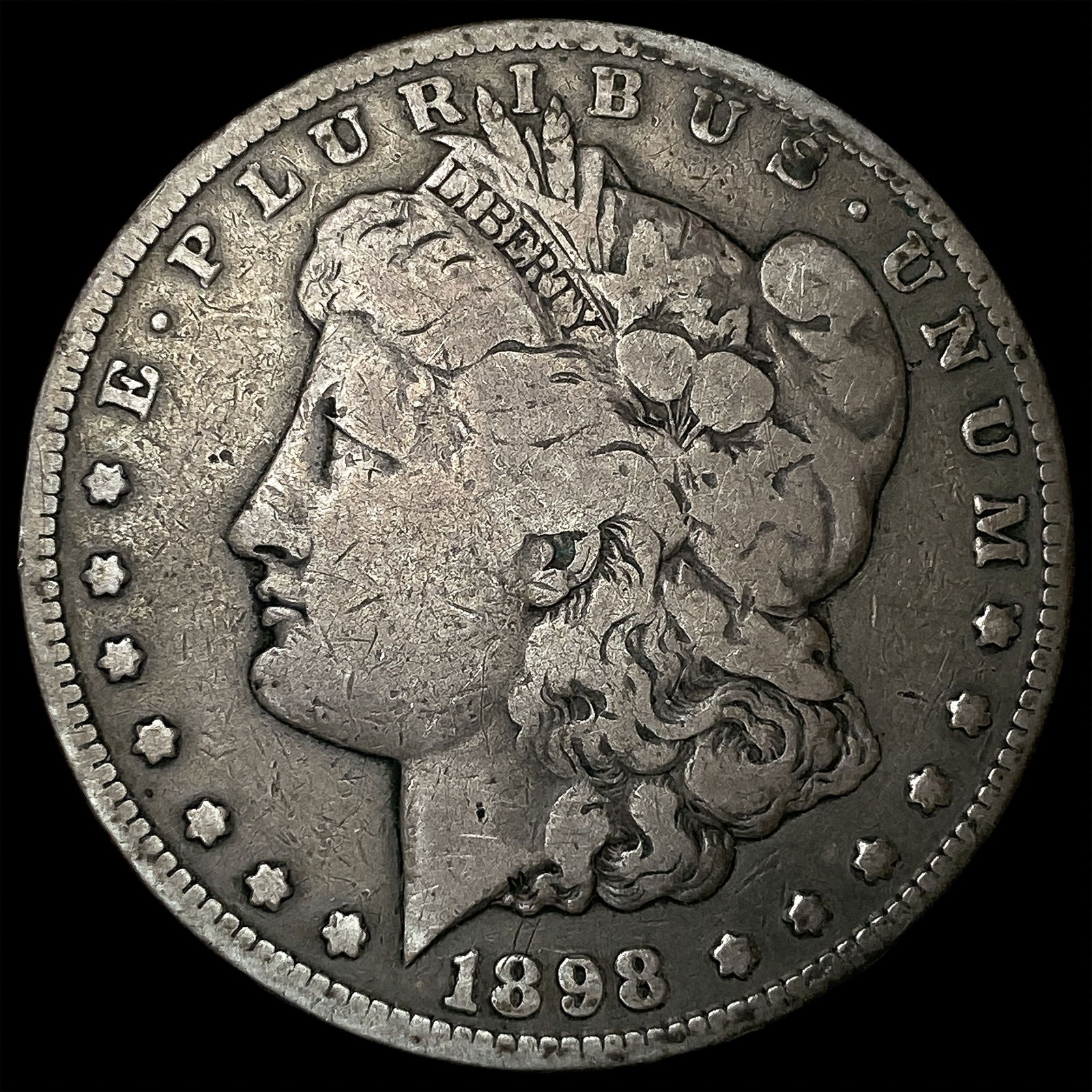 1898-S Silver Morgan Dollar NICELY CIRCULATED: 1898-S Silver Morgan Dollar NICELY CIRCULATED