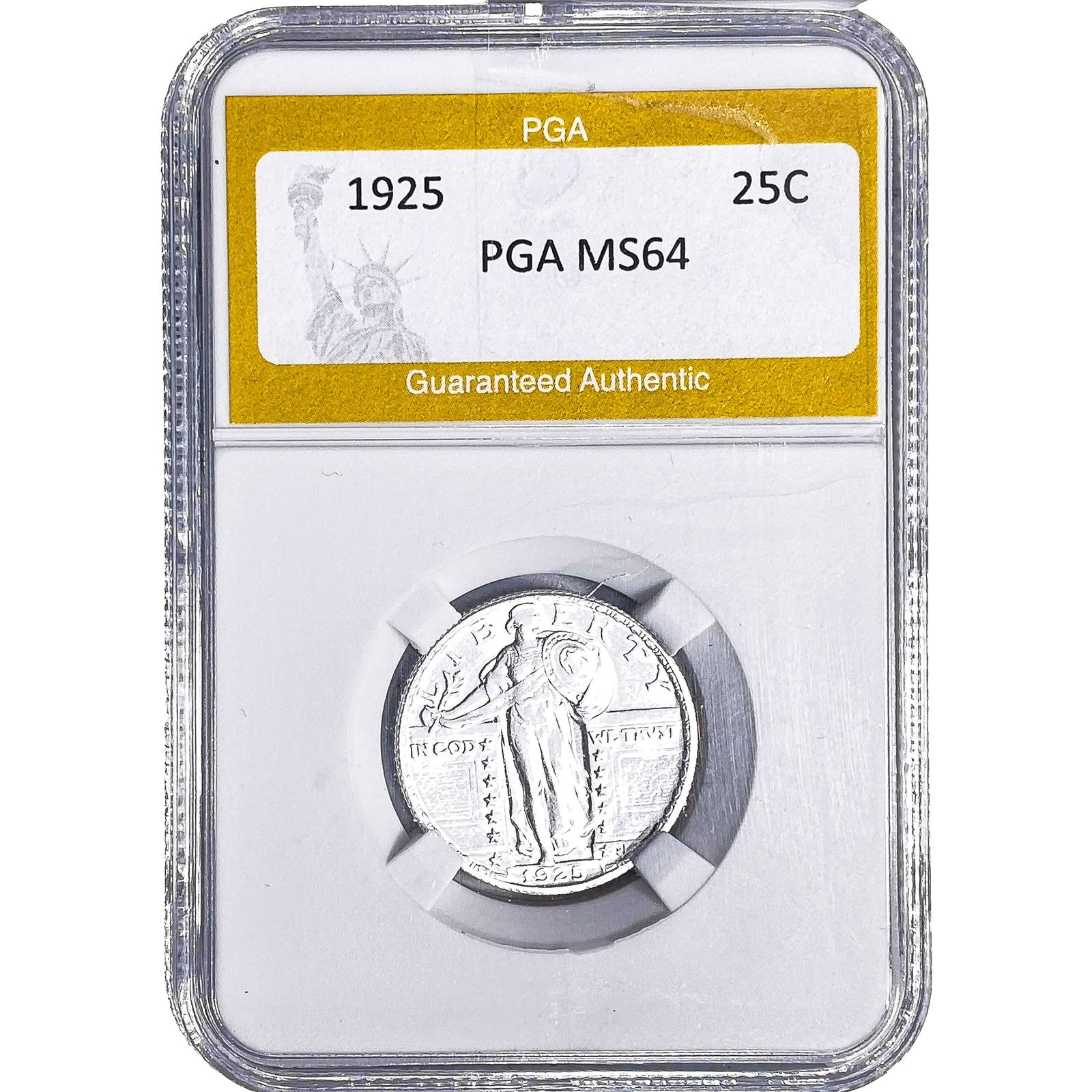 1925 Standing Liberty Quarter PGA MS64: 1925 Standing Liberty Quarter PGA MS64