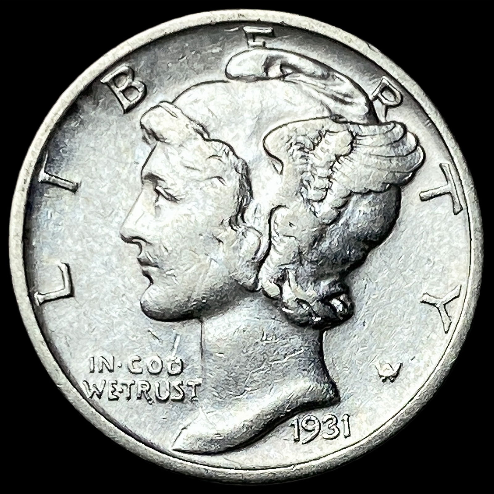 1931-S Silver Mercury Dime CLOSELY UNCIRCULATED (1 of 2)