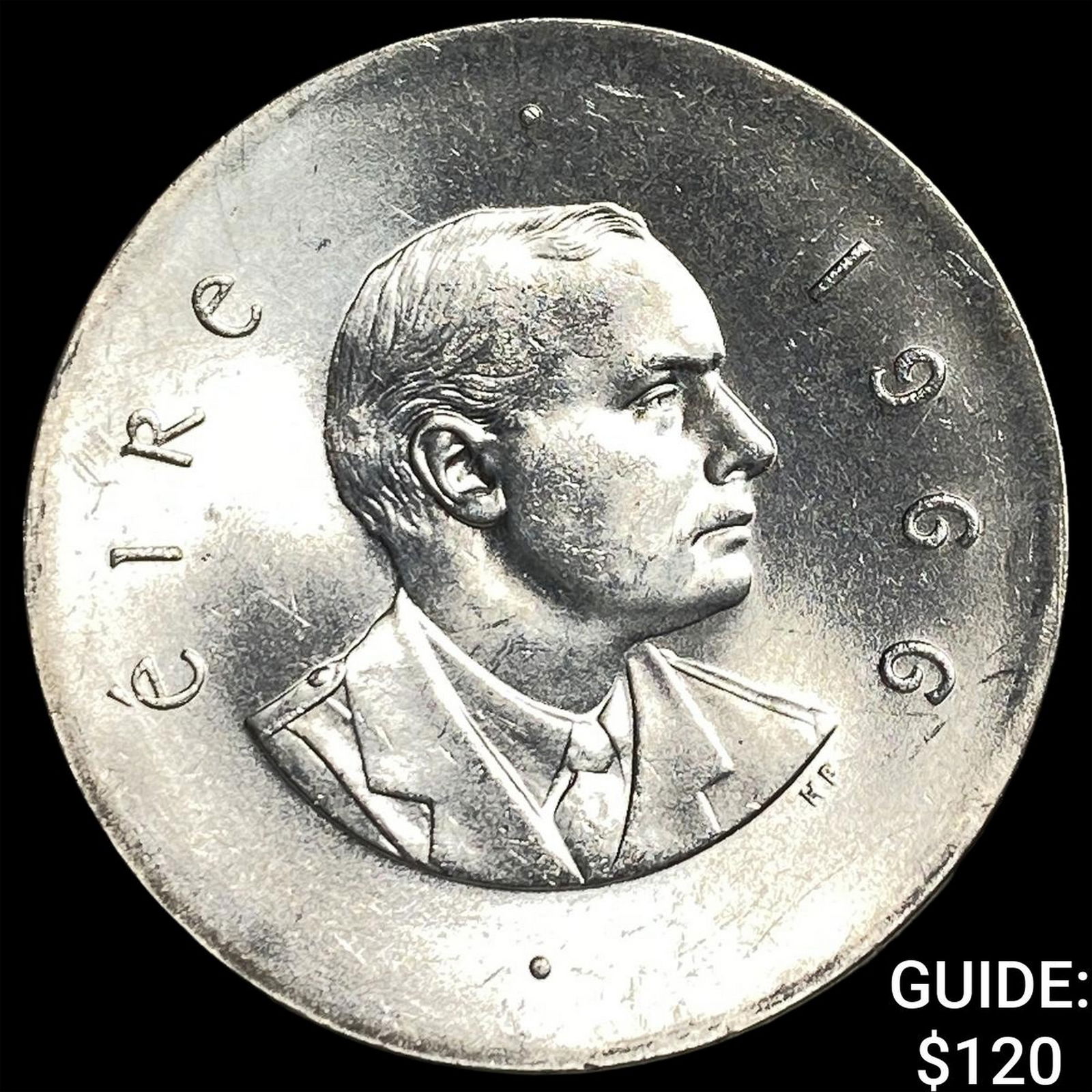 1966 Ireland Silver 10 Shillings GEM BU: 1966 Ireland Silver 10 Shillings GEM BU