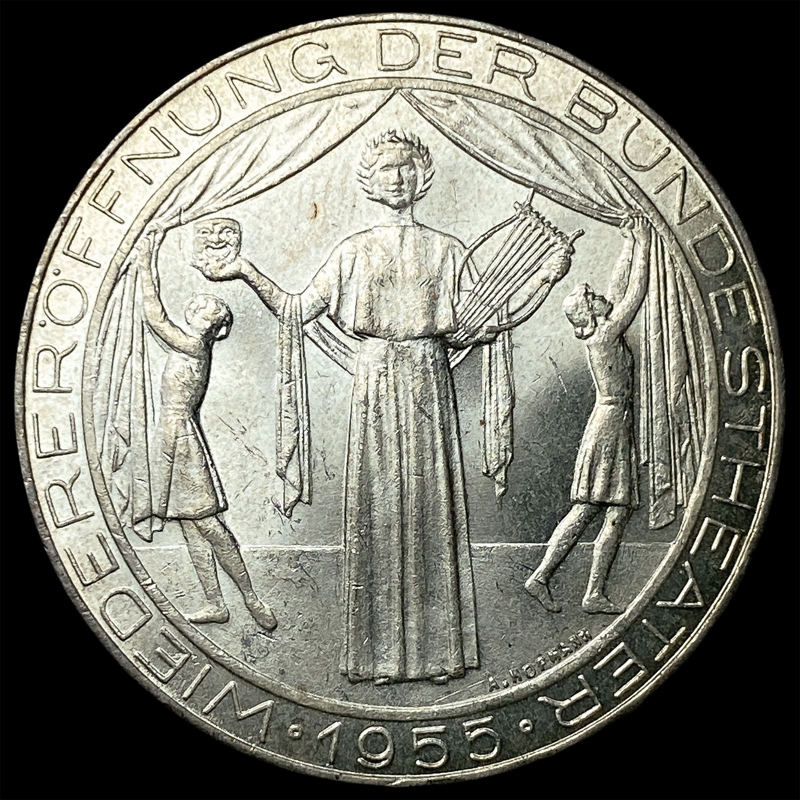 1955 Austria Silver 25 Schilling CHOICE BU: 1955 Austria Silver 25 Schilling CHOICE BU