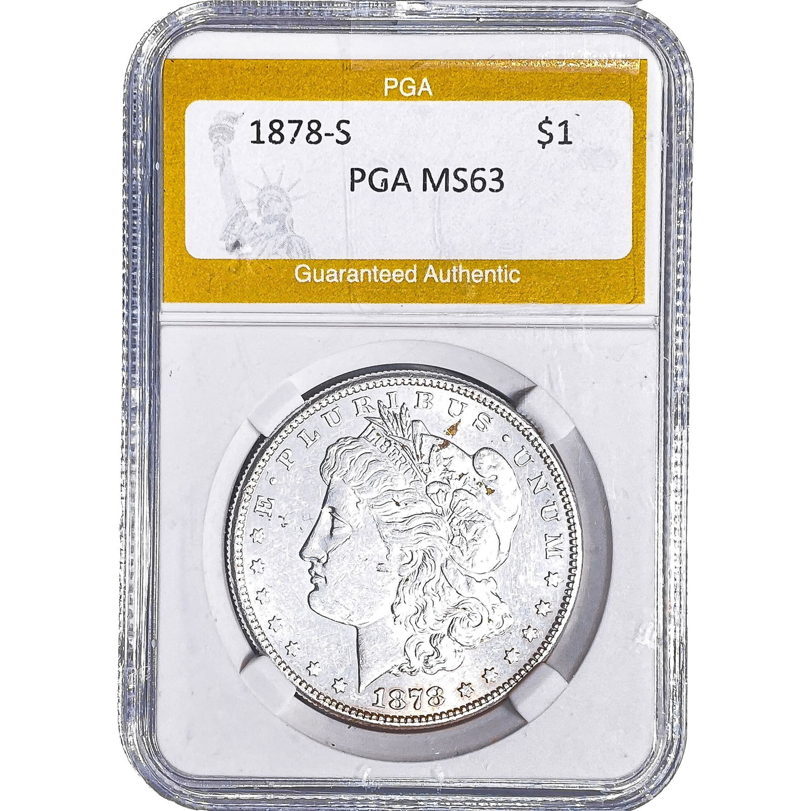 1878-S Morgan Silver Dollar PGA MS63 (1 of 2)