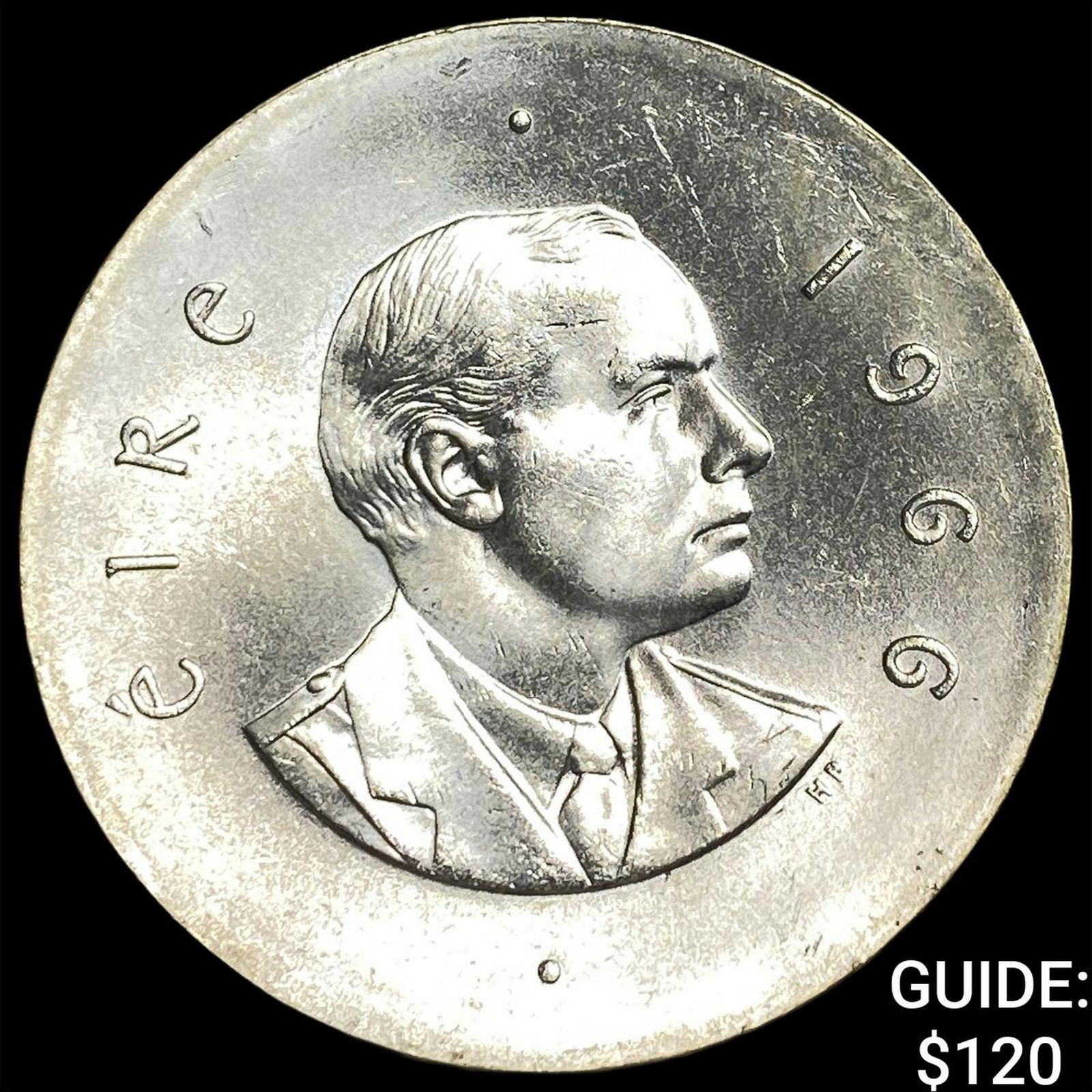 1966 Ireland Silver 10 Shillings CHOICE AU: 1966 Ireland Silver 10 Shillings CHOICE AU