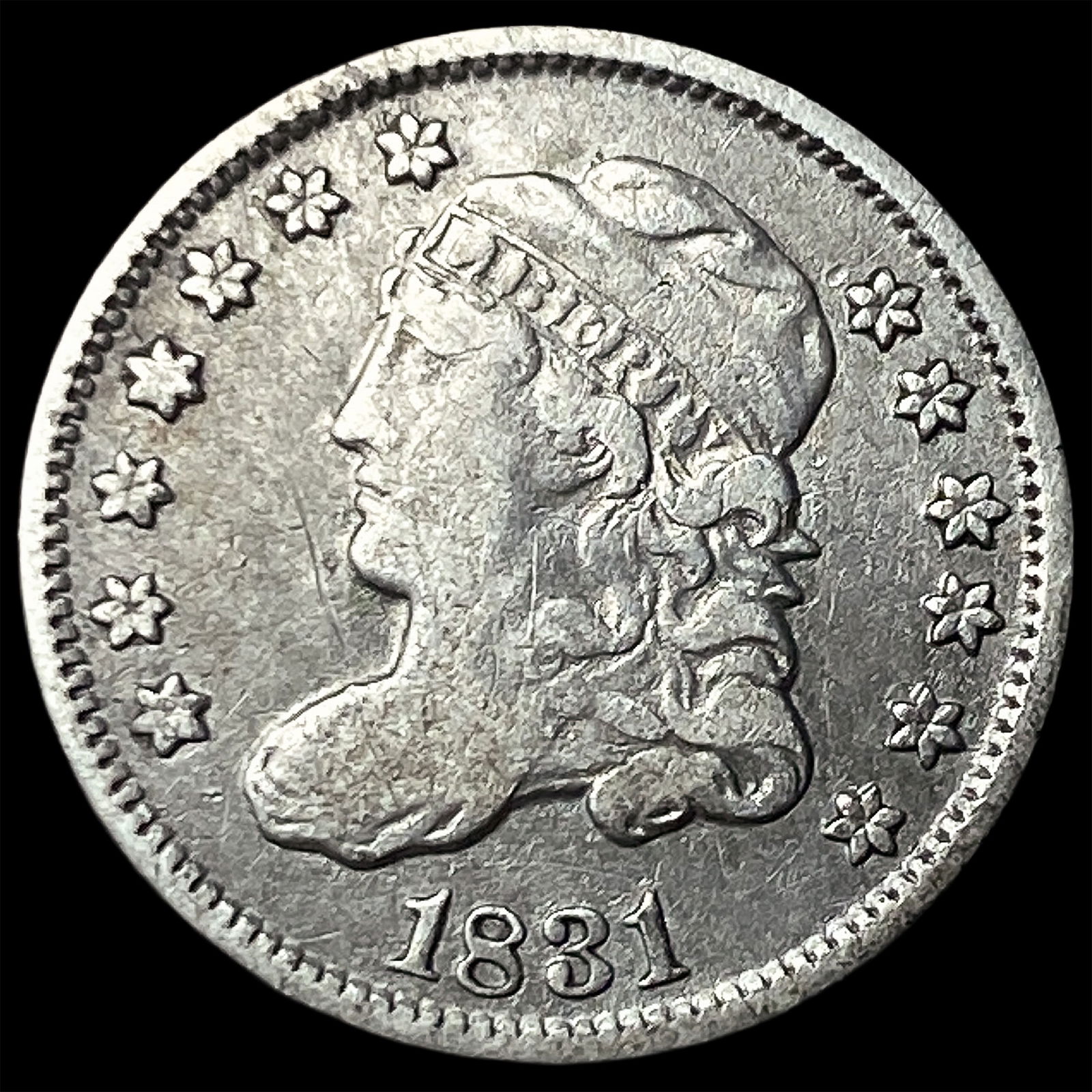 1831 Capped Bust Half Dime NEARLY UNCIRCULATED: 1831 Capped Bust Half Dime NEARLY UNCIRCULATED