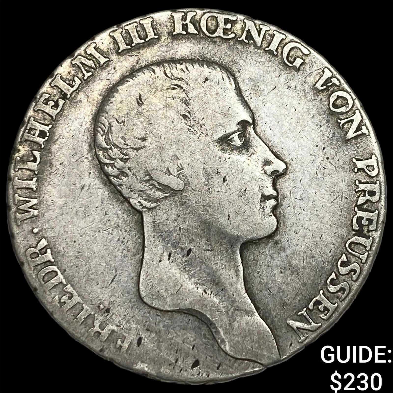 1815 Prussia Silver Reichs Thaler NEARLY UNCIRCULATED: 1815 Prussia Silver Reichs Thaler NEARLY UNCIRCULATED